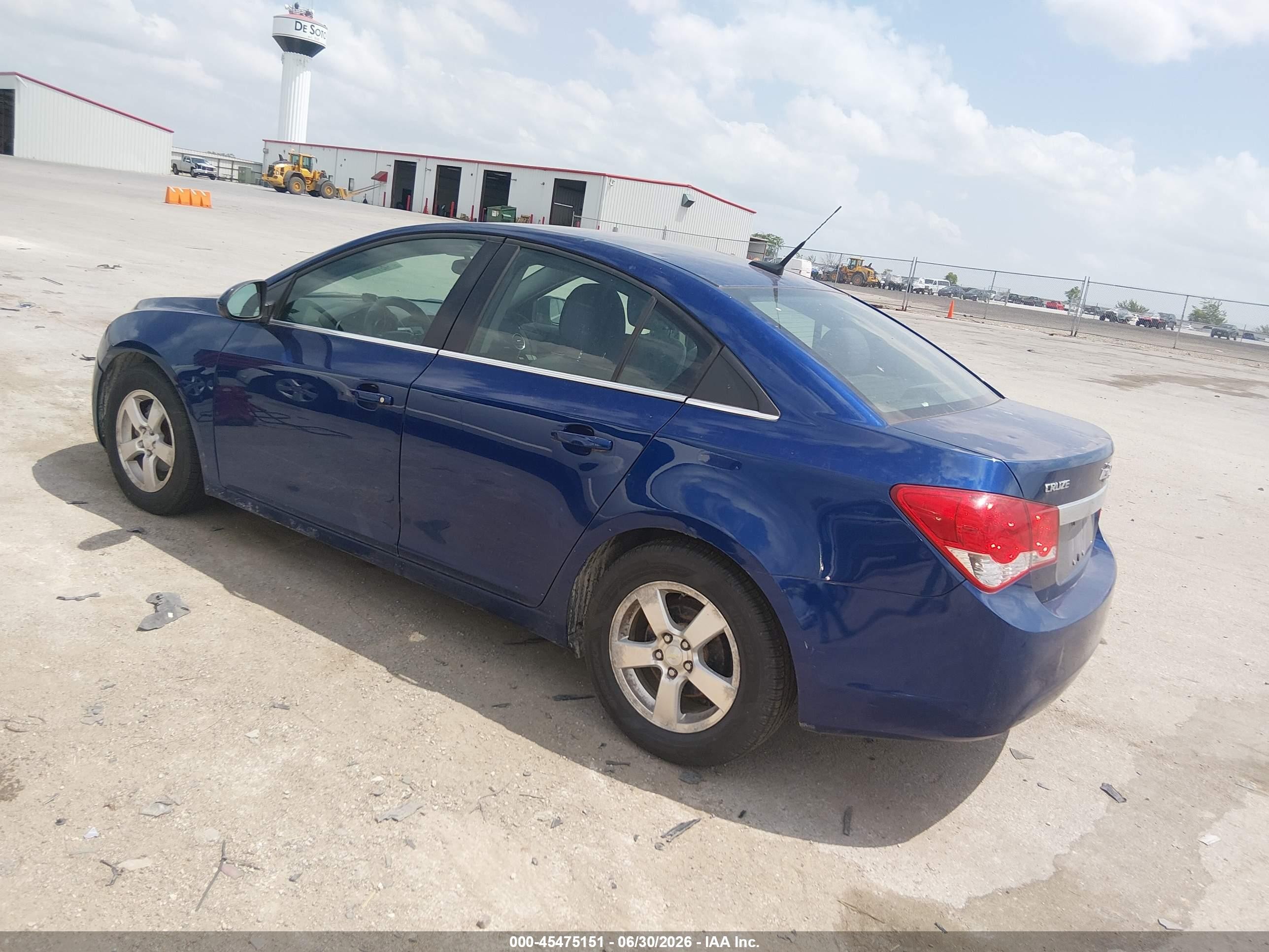 2013 Chevrolet Cruze 1lt Auto Blue vin: 1G1PC5SB2D7180699