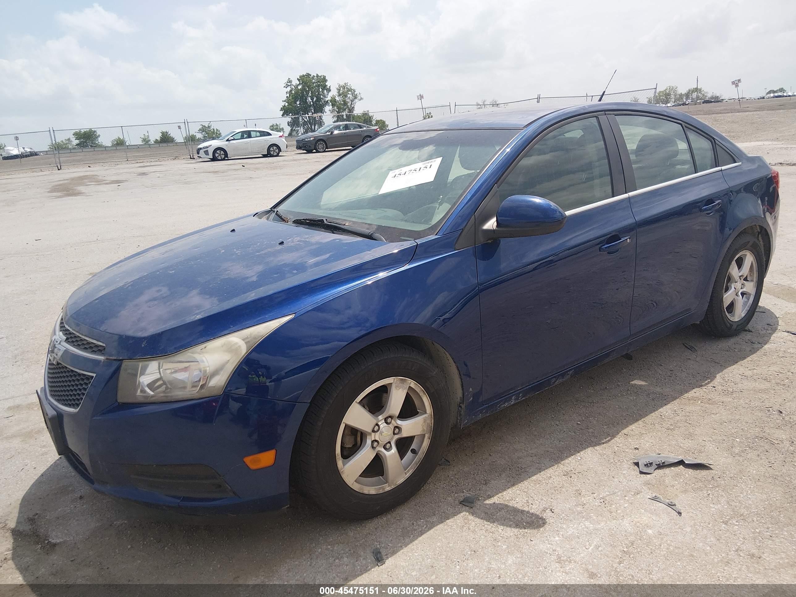 2013 Chevrolet Cruze 1lt Auto Blue vin: 1G1PC5SB2D7180699