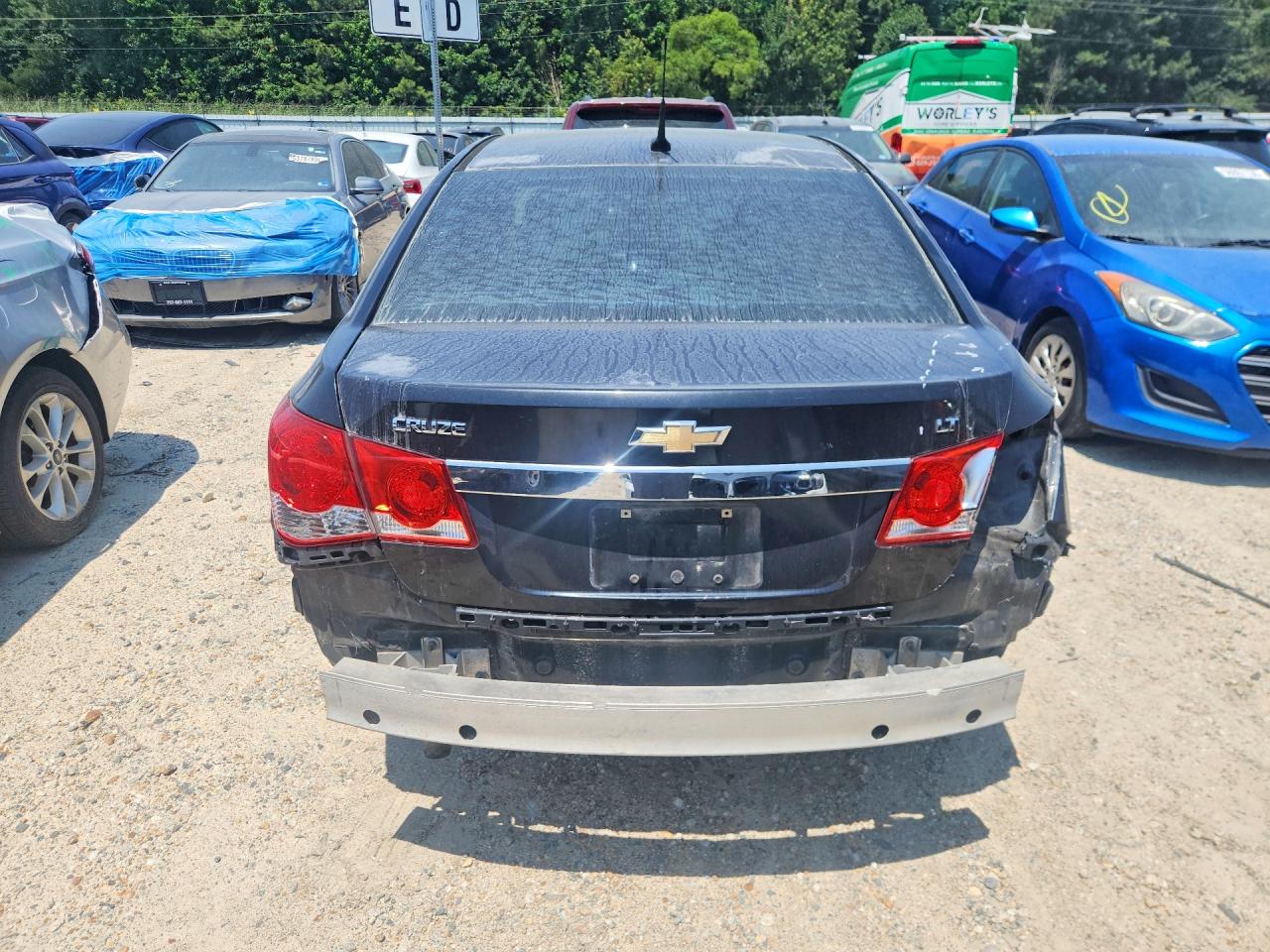 2013 Chevrolet Cruze Lt Black vin: 1G1PC5SB2D7201759