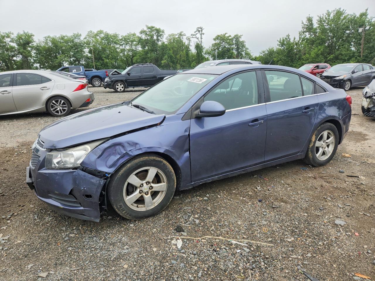 2013 Chevrolet Cruze Lt Blue vin: 1G1PC5SB2D7203530