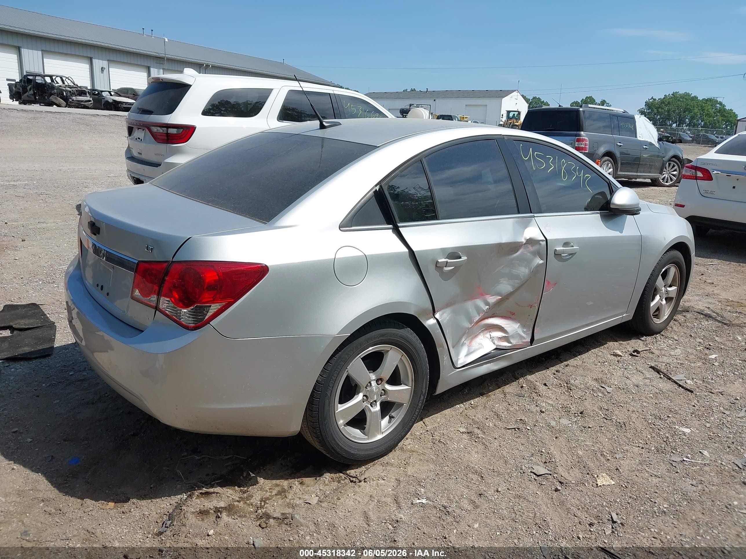 2013 Chevrolet Cruze 1lt Auto Silver vin: 1G1PC5SB2D7207268