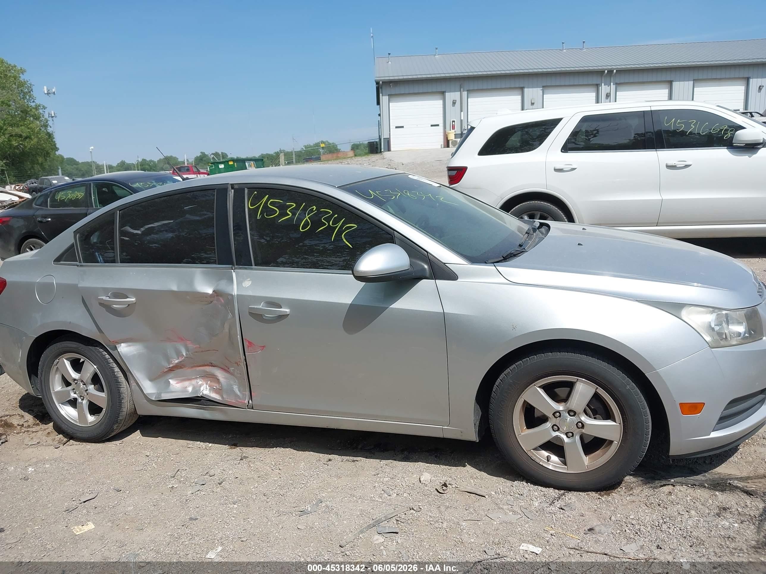 2013 Chevrolet Cruze 1lt Auto Silver vin: 1G1PC5SB2D7207268