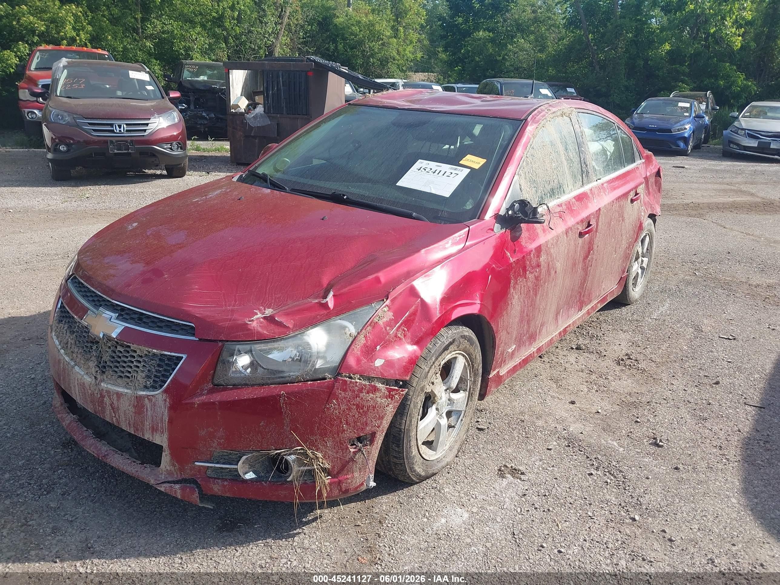 2013 Chevrolet Cruze 1lt Auto Red vin: 1G1PC5SB2D7217721