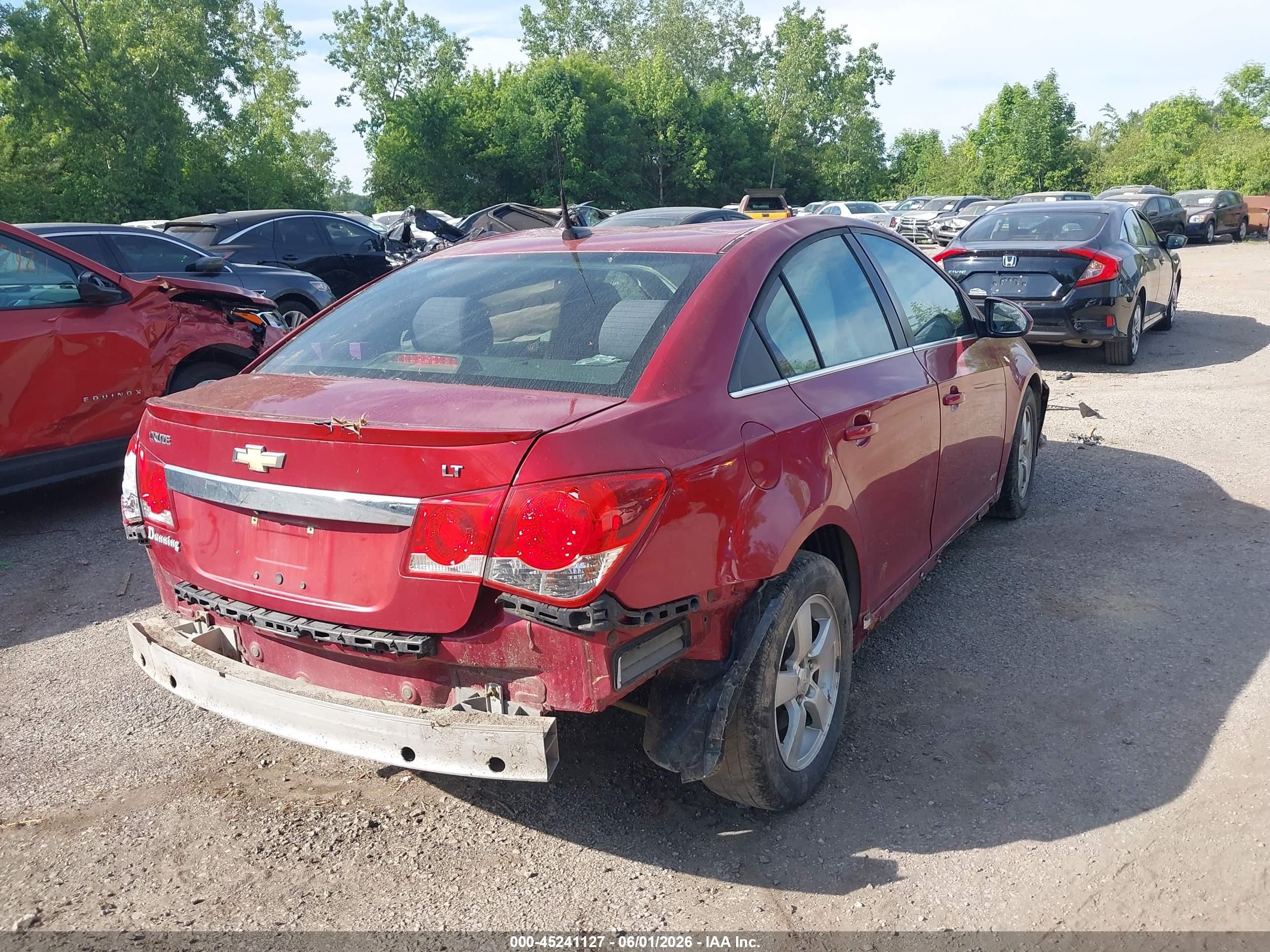 2013 Chevrolet Cruze 1lt Auto Red vin: 1G1PC5SB2D7217721
