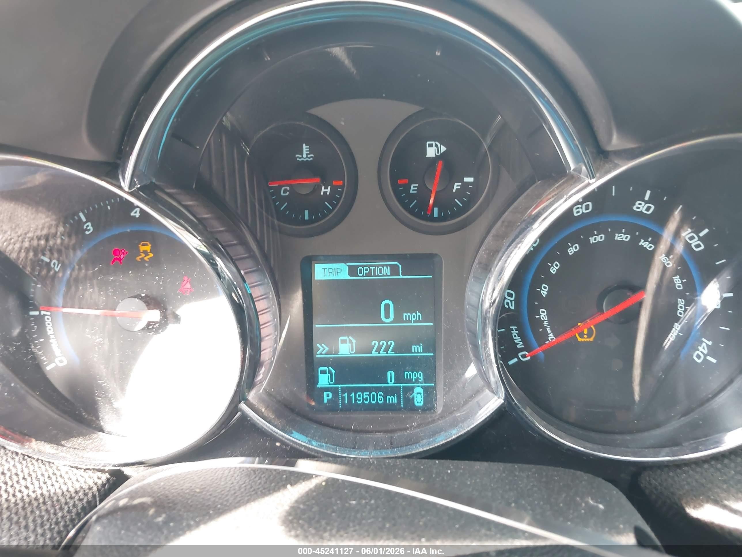 2013 Chevrolet Cruze 1lt Auto Red vin: 1G1PC5SB2D7217721