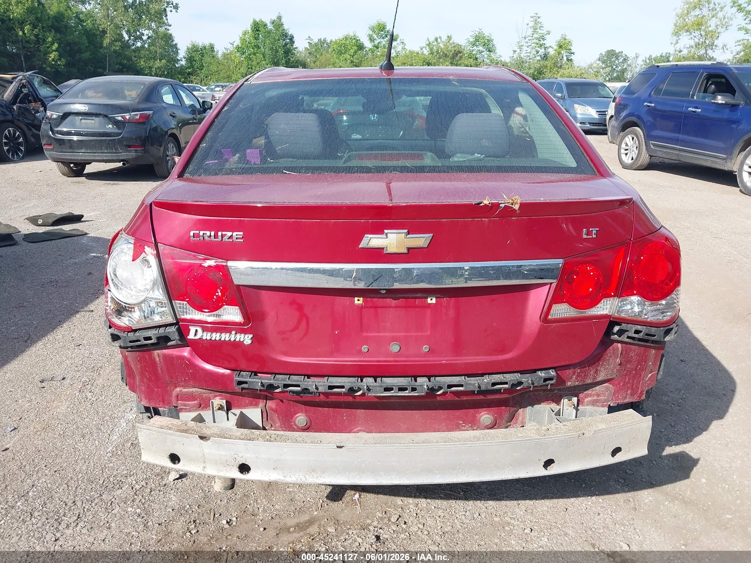 2013 Chevrolet Cruze 1lt Auto Red vin: 1G1PC5SB2D7217721