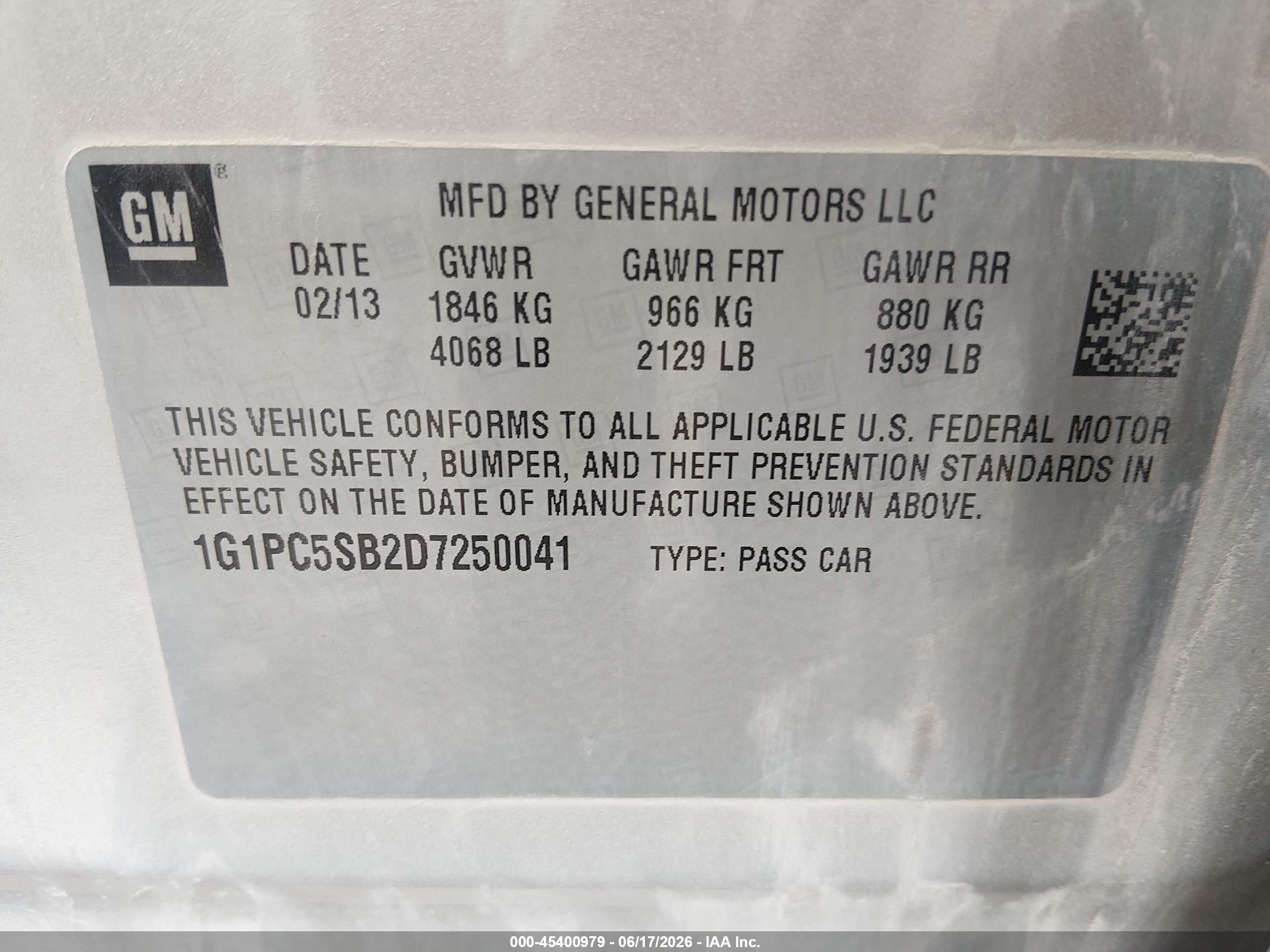 2013 Chevrolet Cruze 1lt Auto Gold vin: 1G1PC5SB2D7250041
