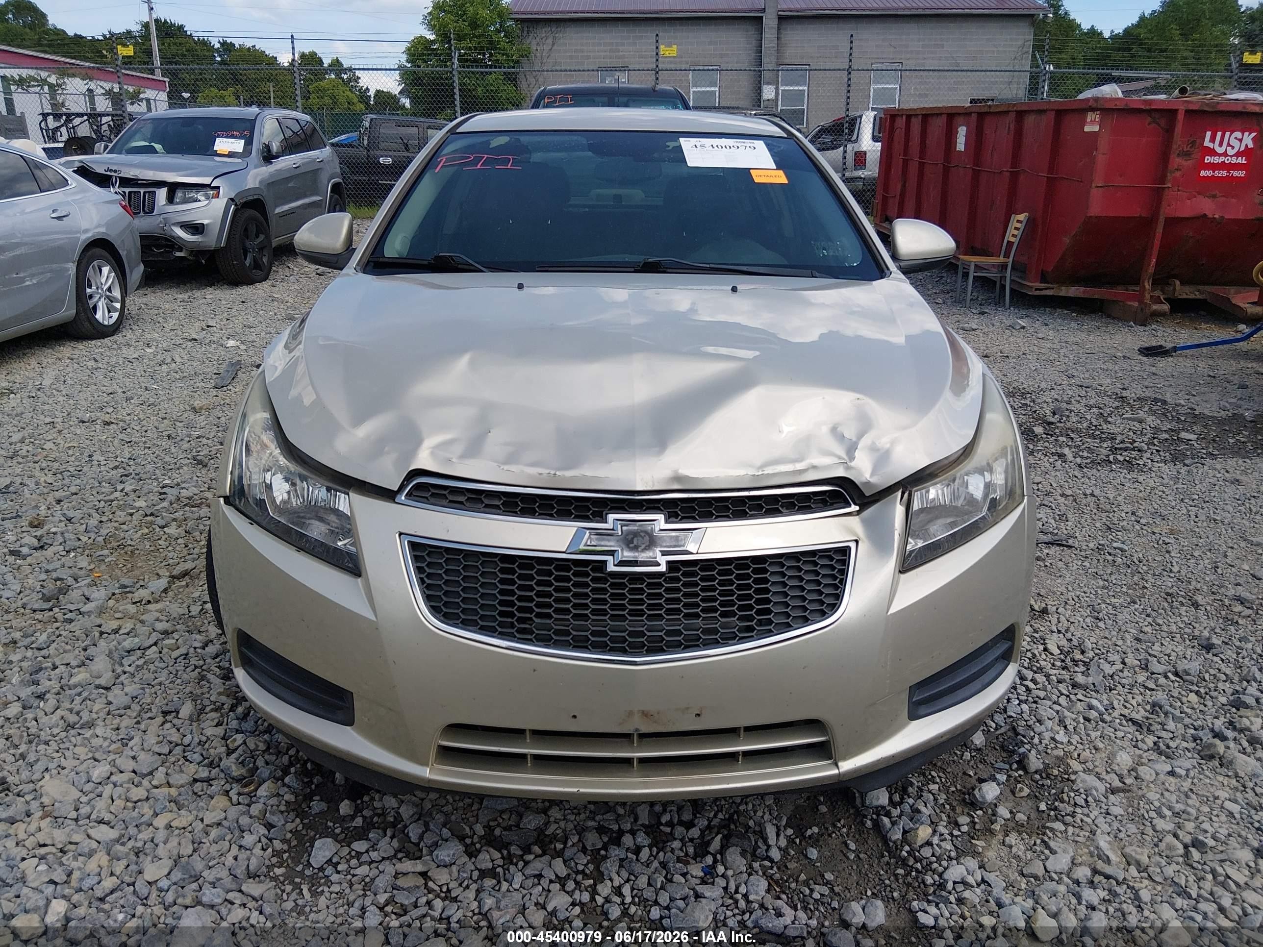 2013 Chevrolet Cruze 1lt Auto Gold vin: 1G1PC5SB2D7250041