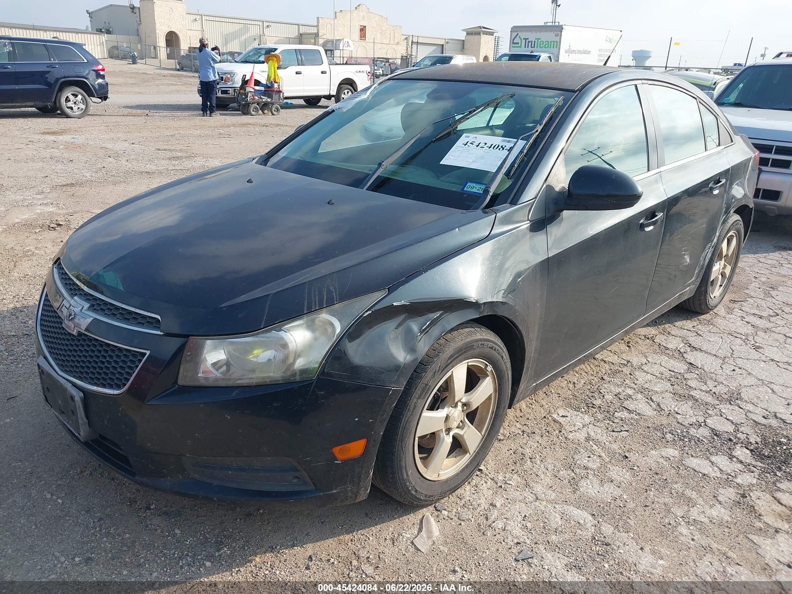 2013 Chevrolet Cruze 1lt Auto Black vin: 1G1PC5SB2D7274808