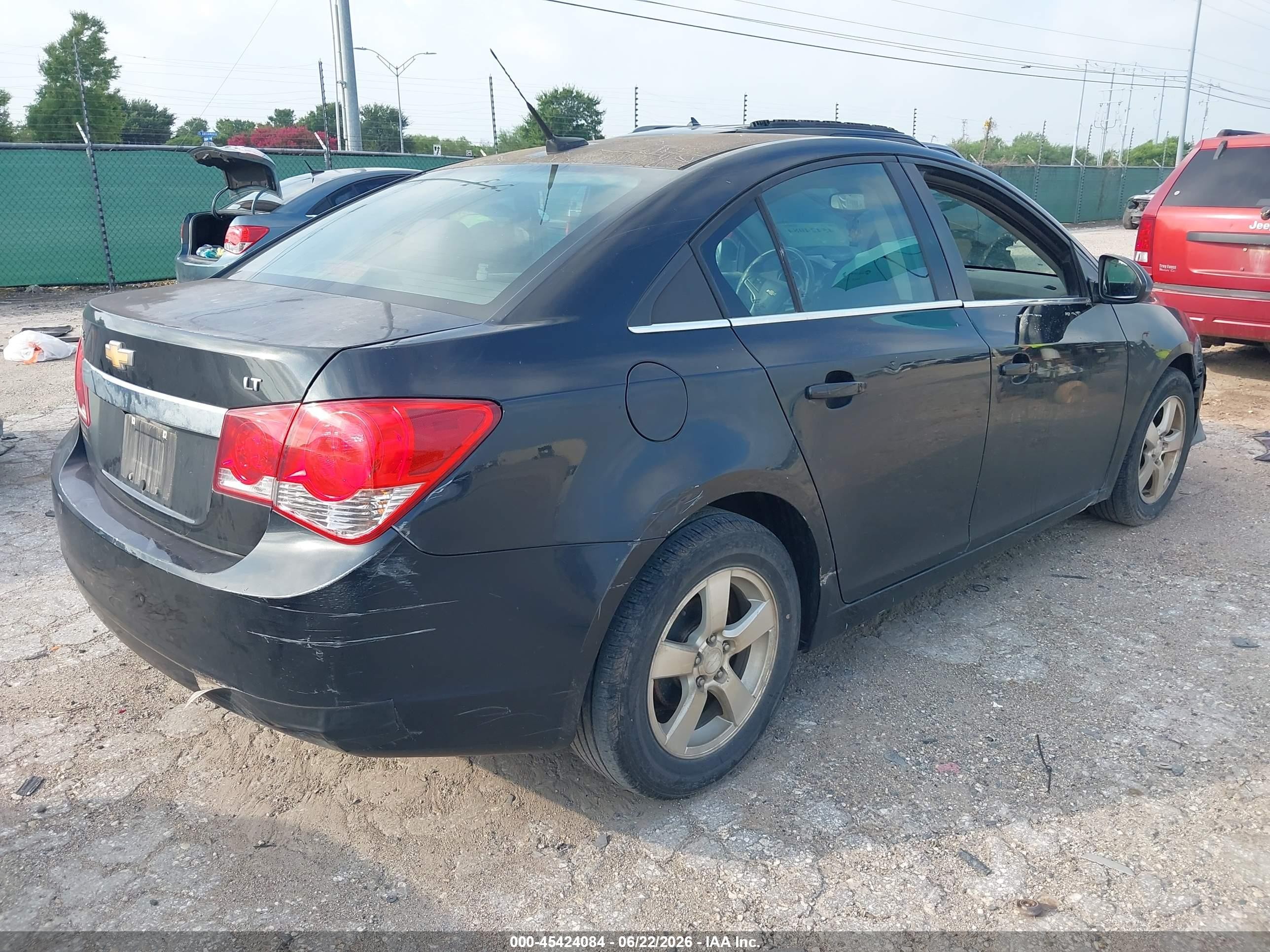 2013 Chevrolet Cruze 1lt Auto Black vin: 1G1PC5SB2D7274808