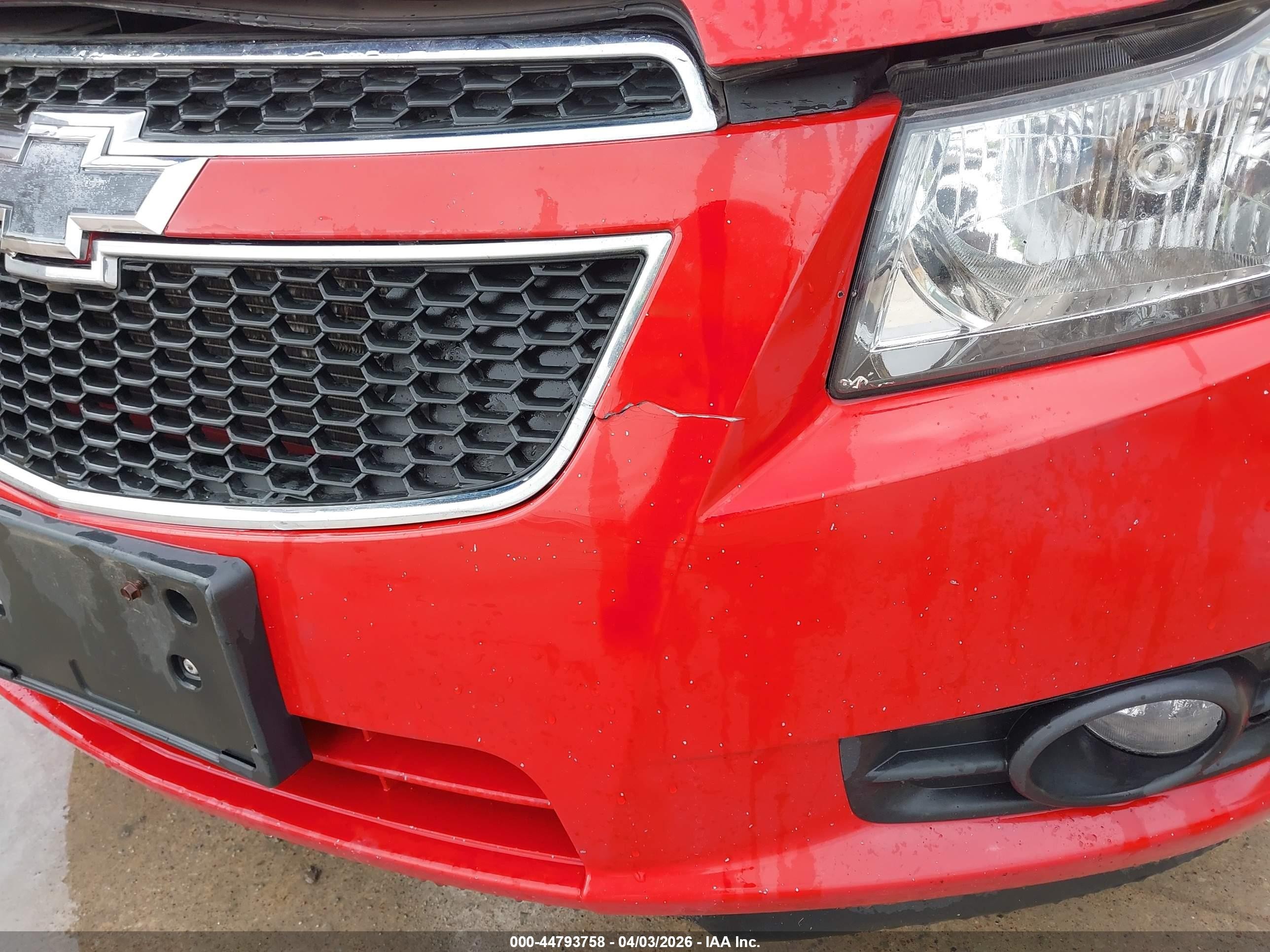 2013 Chevrolet Cruze 1lt Auto Red vin: 1G1PC5SB2D7276610