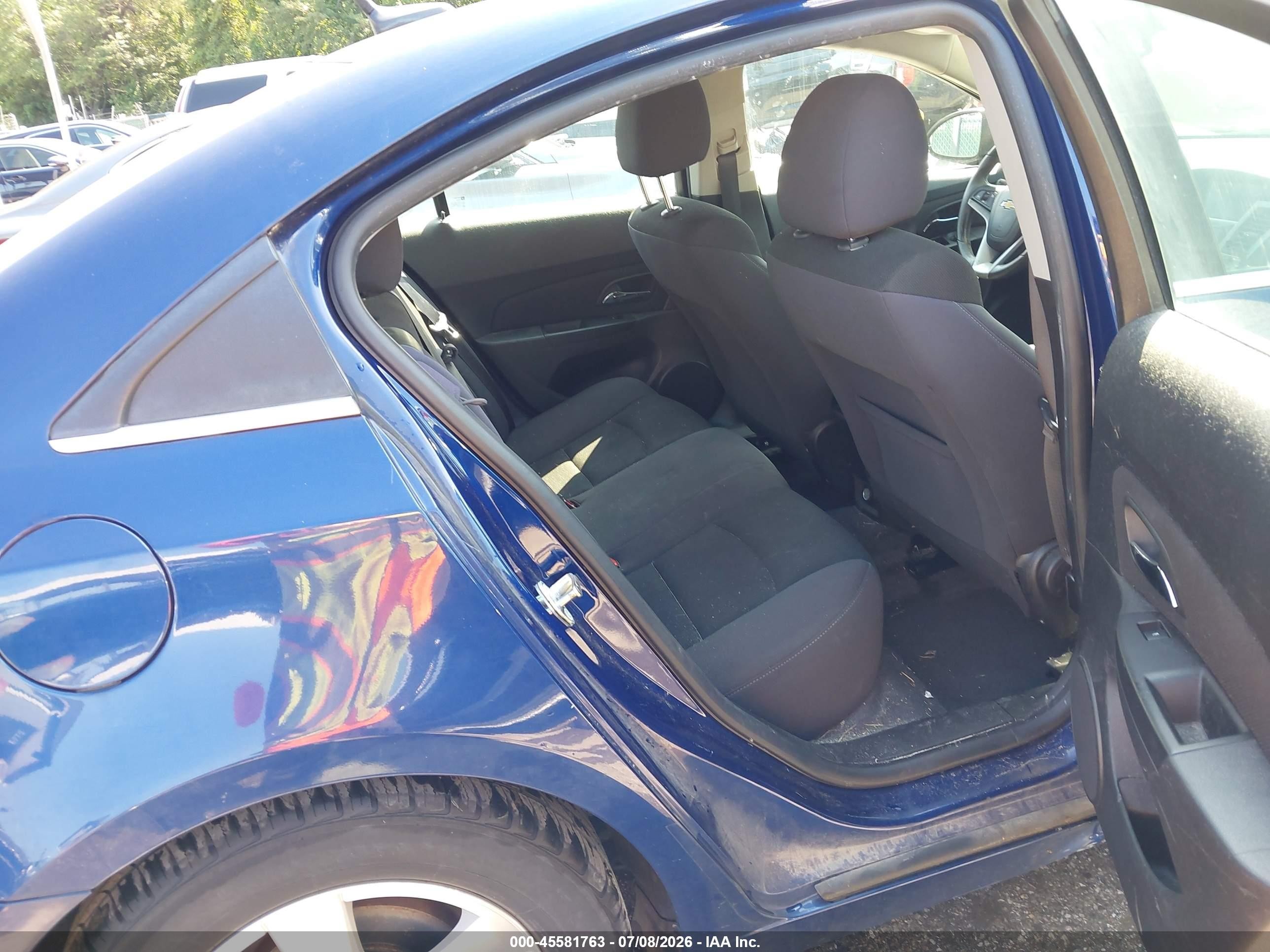 2013 Chevrolet Cruze 1lt Auto Blue vin: 1G1PC5SB2D7281774