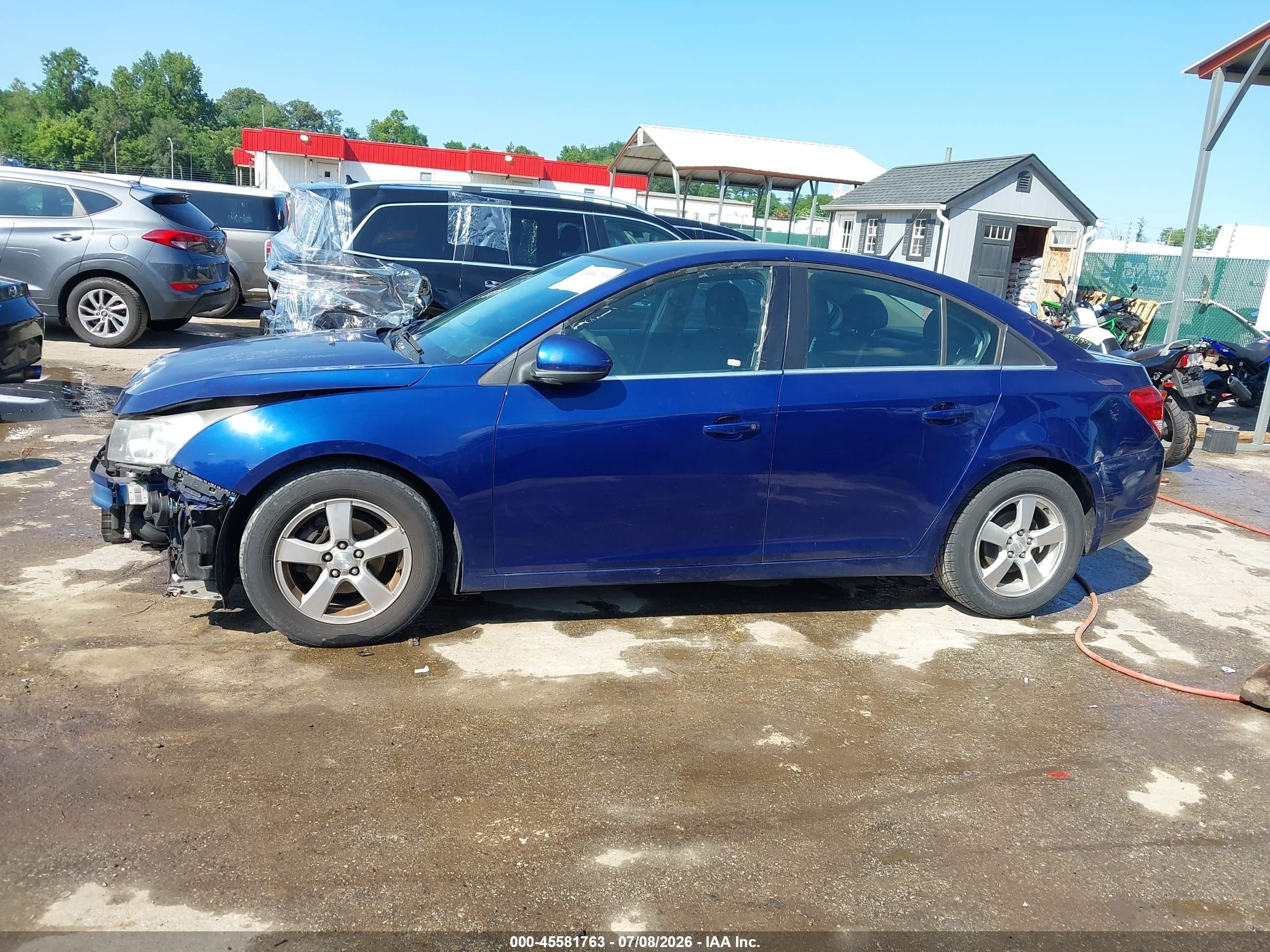 2013 Chevrolet Cruze 1lt Auto Blue vin: 1G1PC5SB2D7281774