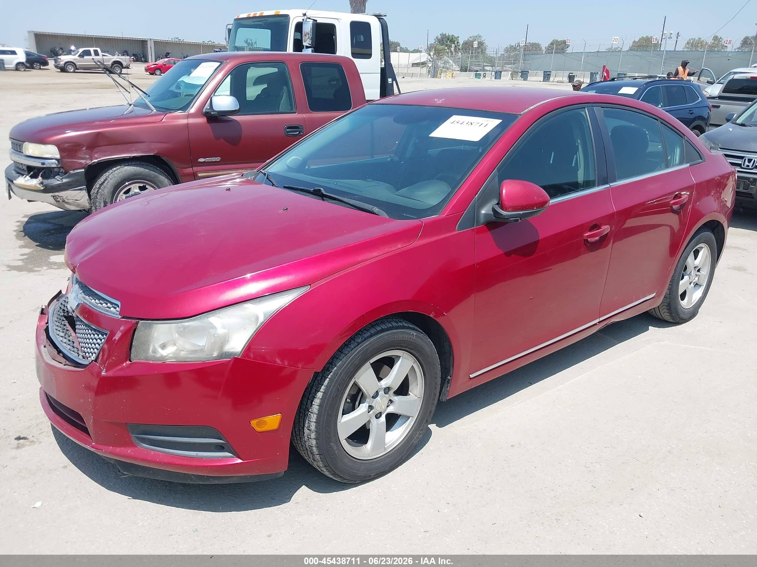 2013 Chevrolet Cruze 1lt Auto Red vin: 1G1PC5SB2D7283539