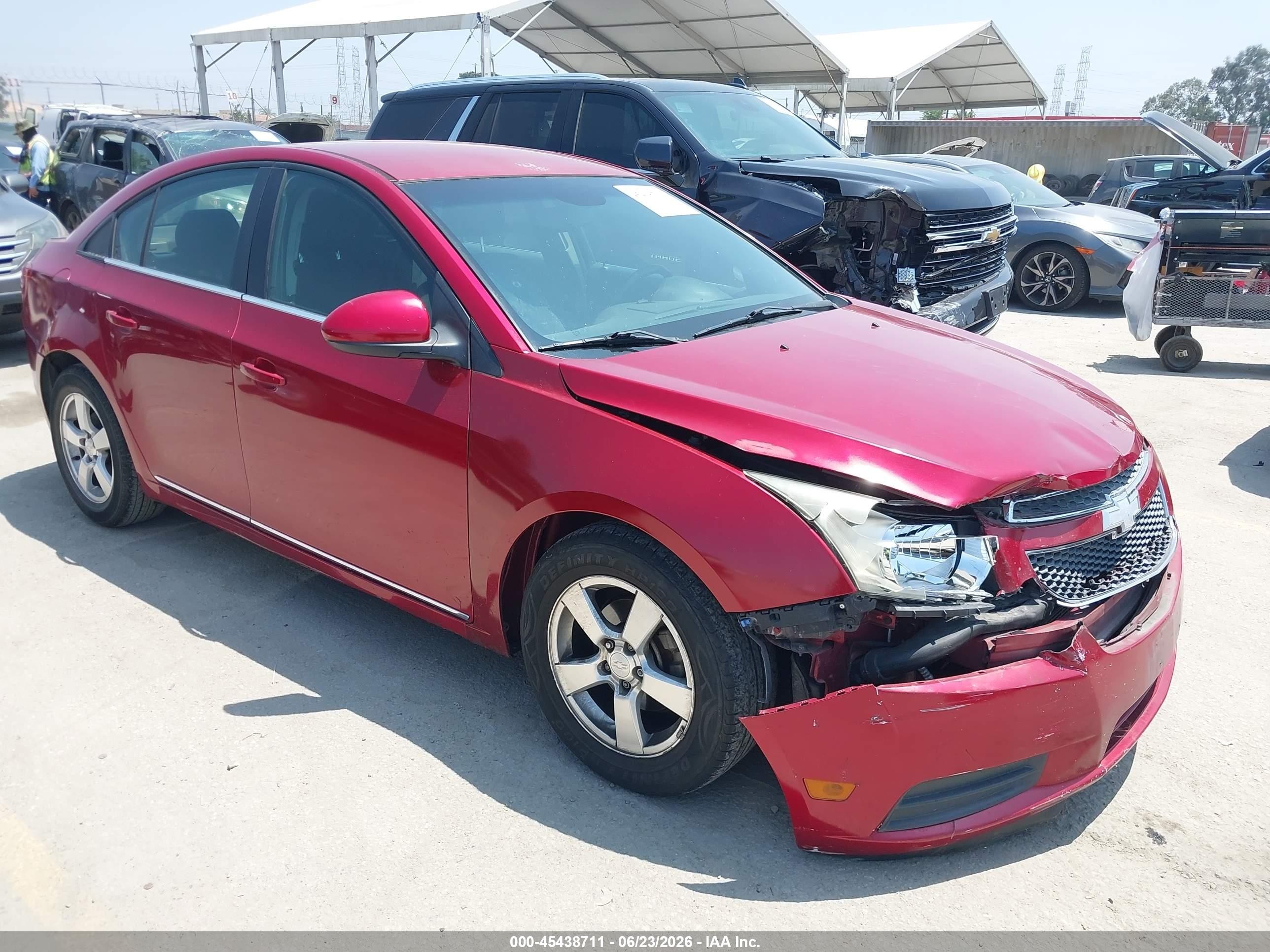 2013 Chevrolet Cruze 1lt Auto Red vin: 1G1PC5SB2D7283539
