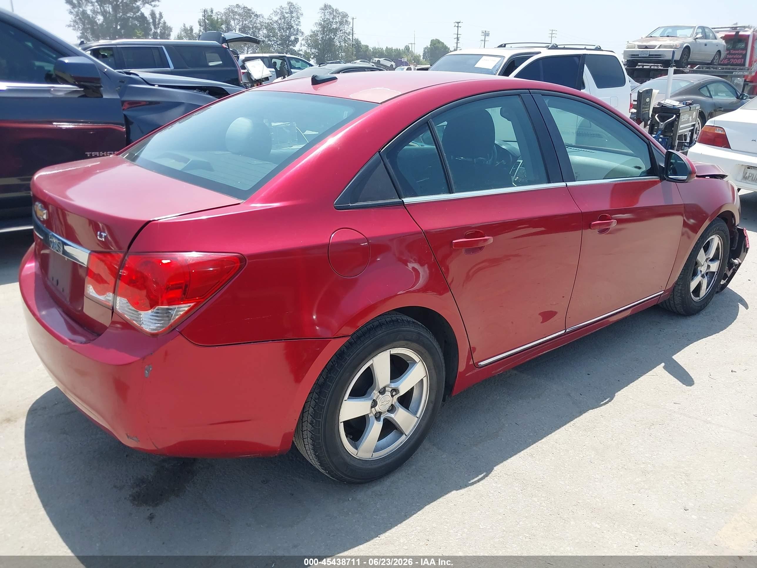 2013 Chevrolet Cruze 1lt Auto Red vin: 1G1PC5SB2D7283539