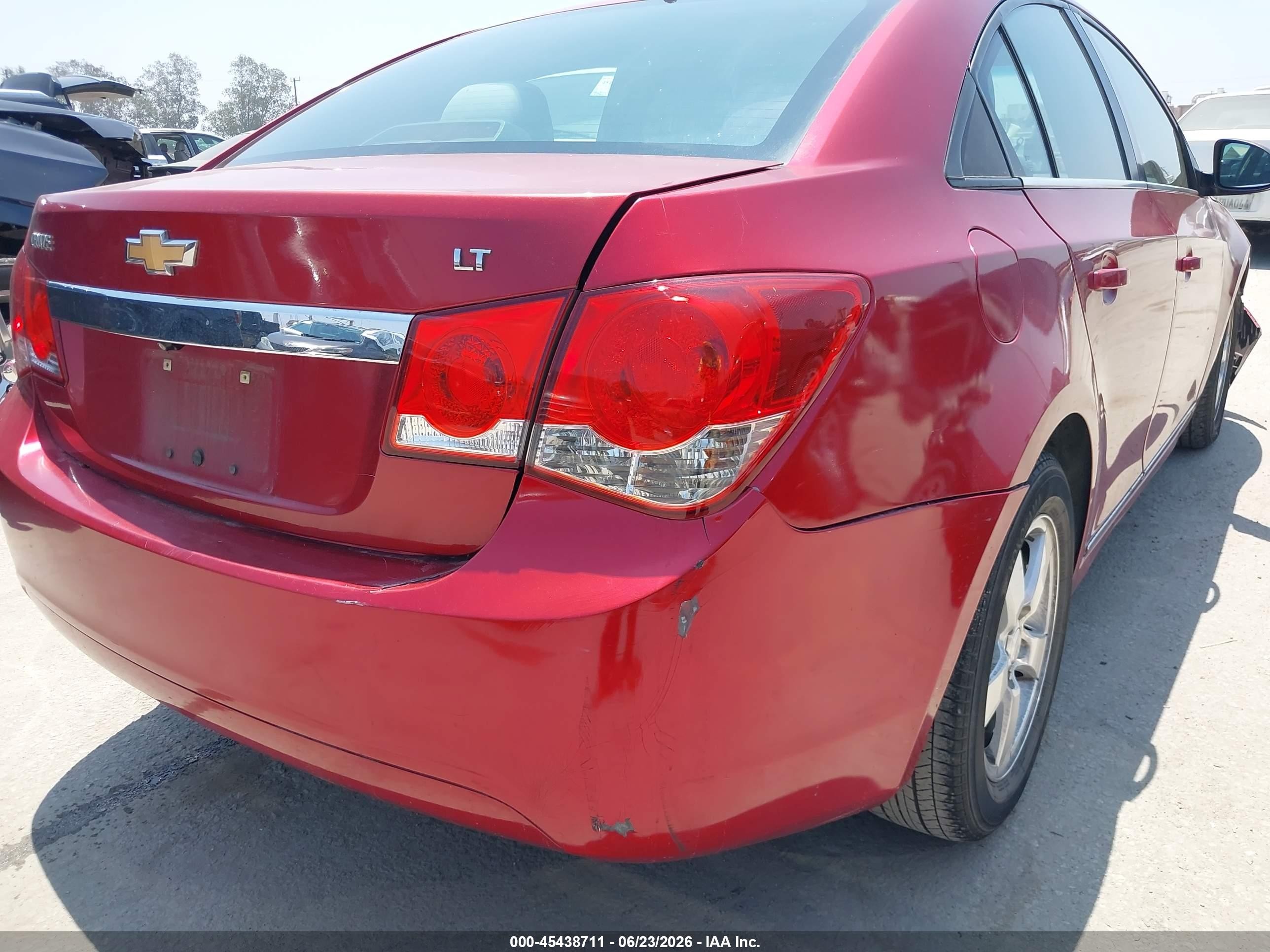 2013 Chevrolet Cruze 1lt Auto Red vin: 1G1PC5SB2D7283539