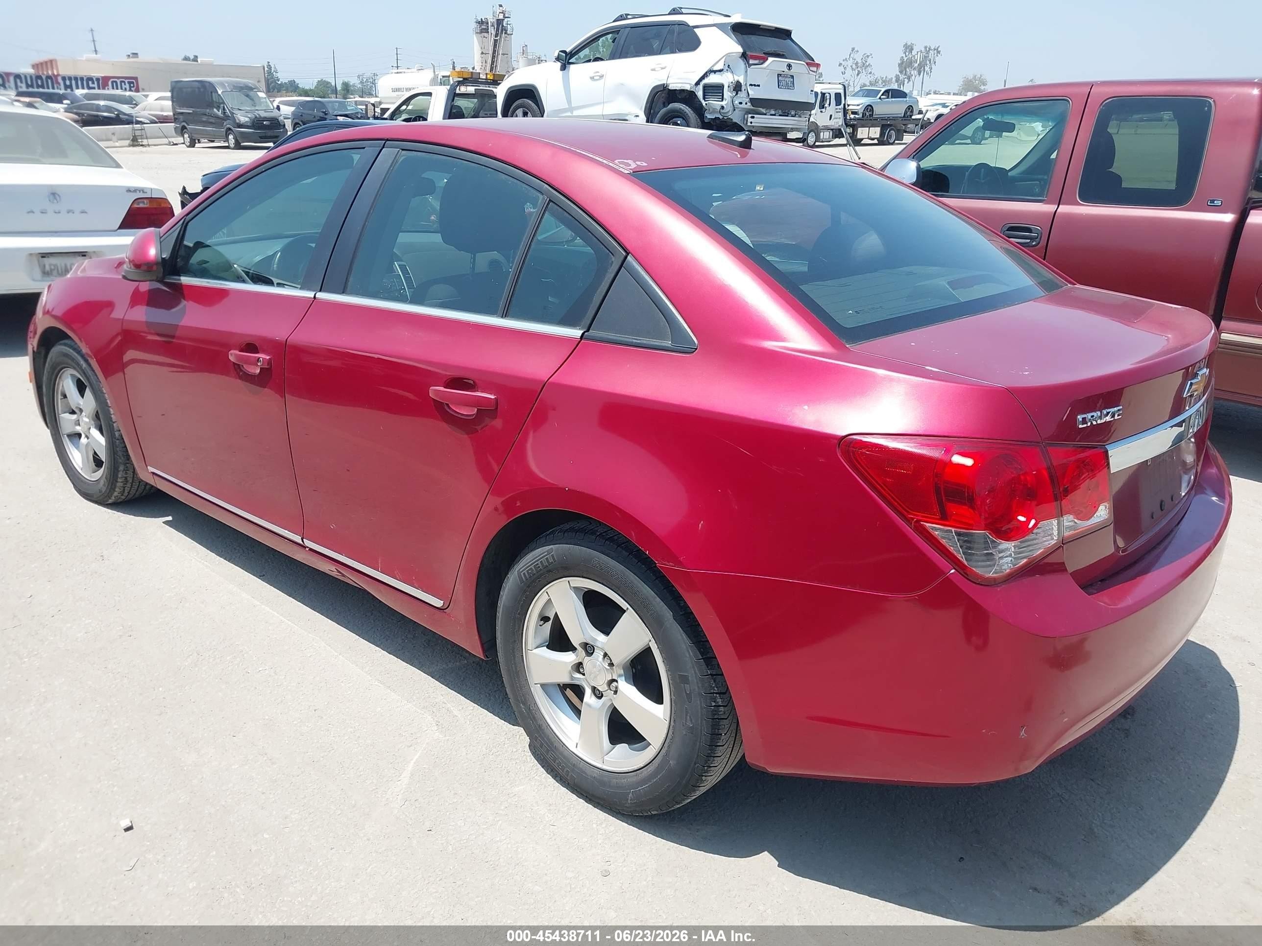 2013 Chevrolet Cruze 1lt Auto Red vin: 1G1PC5SB2D7283539
