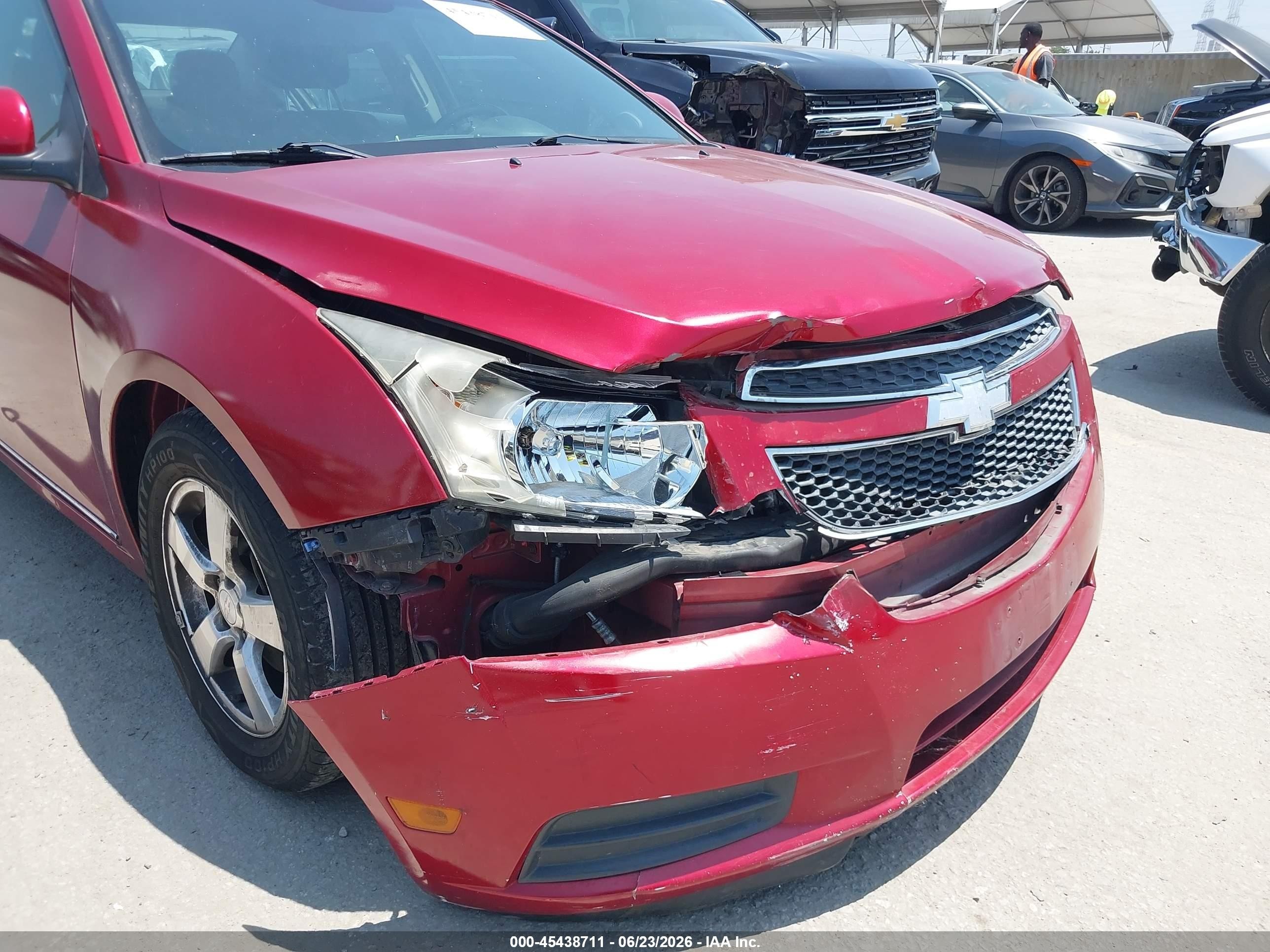 2013 Chevrolet Cruze 1lt Auto Red vin: 1G1PC5SB2D7283539