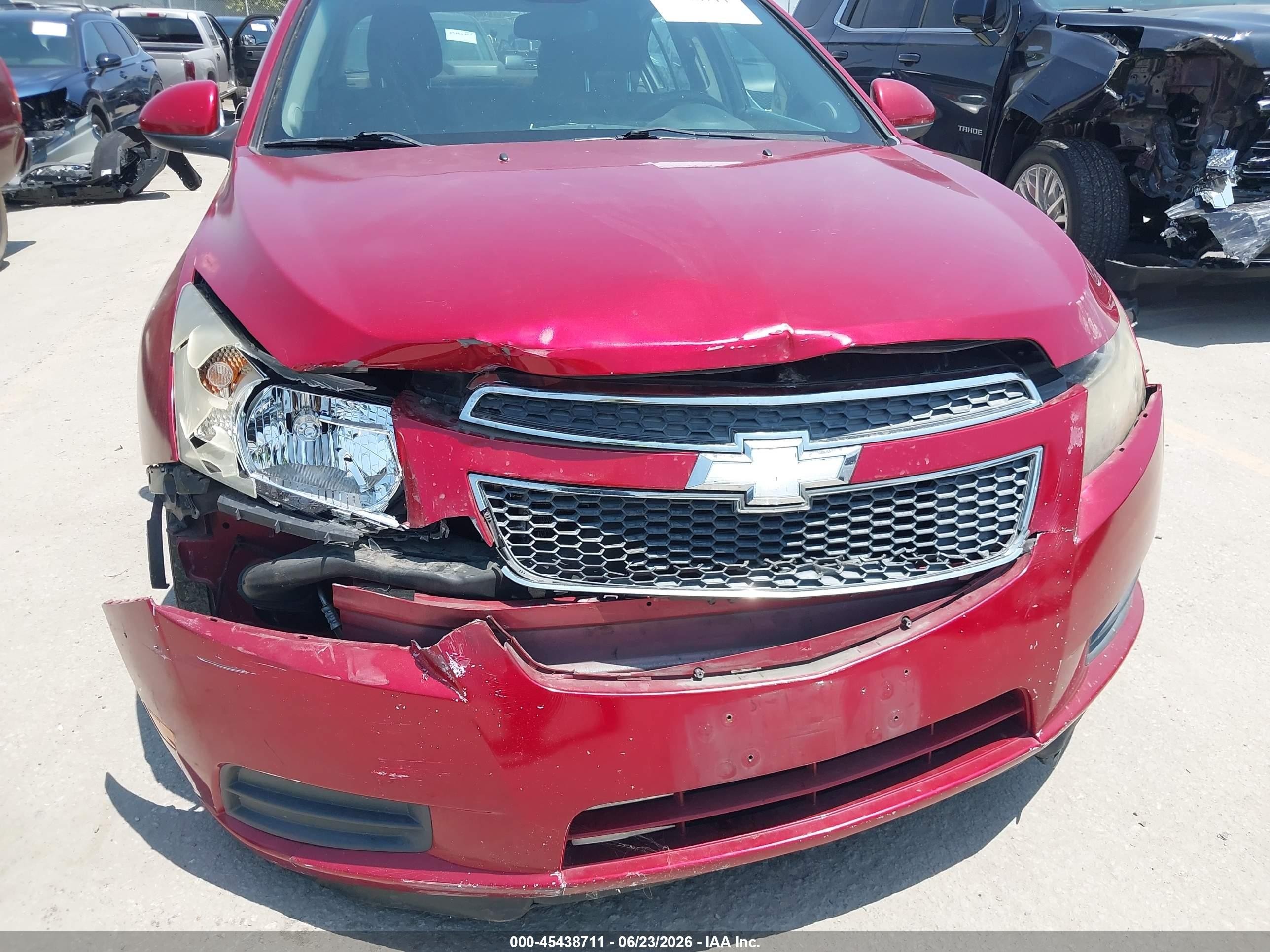 2013 Chevrolet Cruze 1lt Auto Red vin: 1G1PC5SB2D7283539