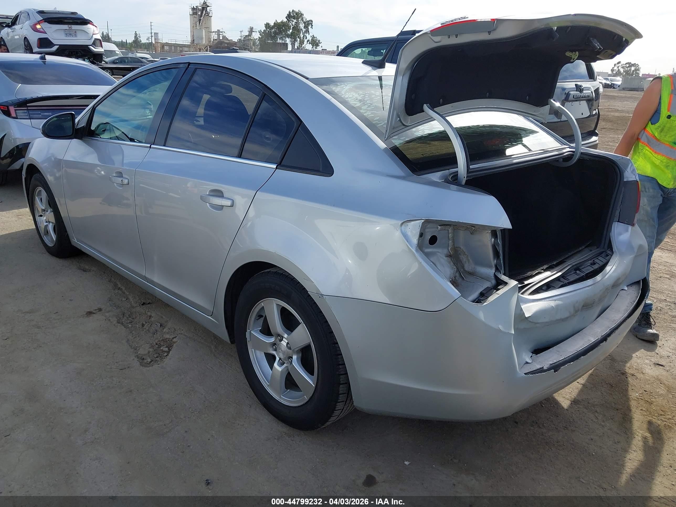 2013 Chevrolet Cruze 1lt Auto Silver vin: 1G1PC5SB2D7285470
