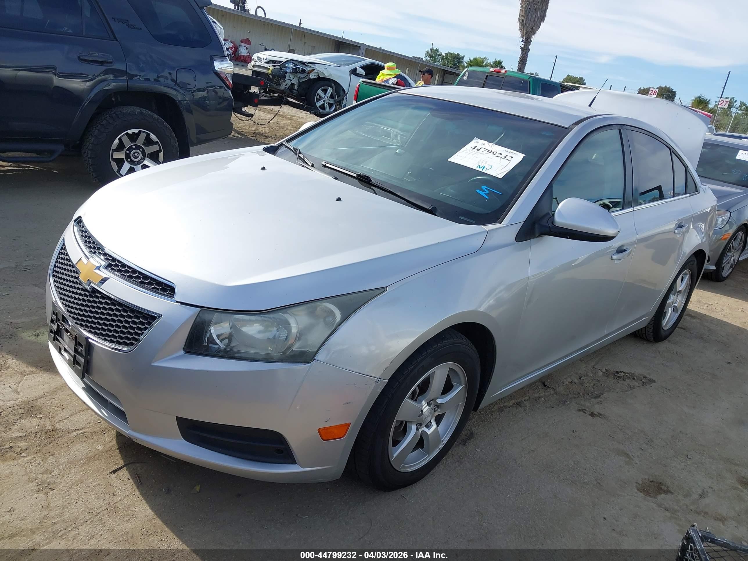 2013 Chevrolet Cruze 1lt Auto Silver vin: 1G1PC5SB2D7285470