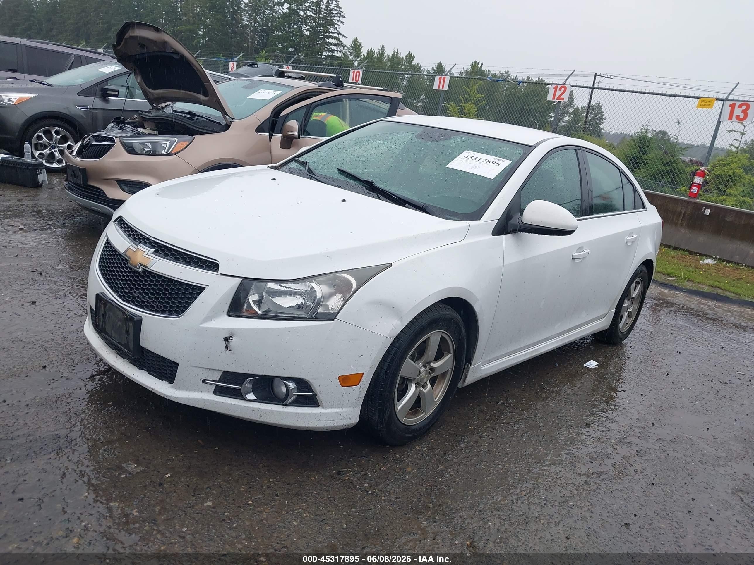 2013 Chevrolet Cruze 1lt Auto White vin: 1G1PC5SB2D7319164