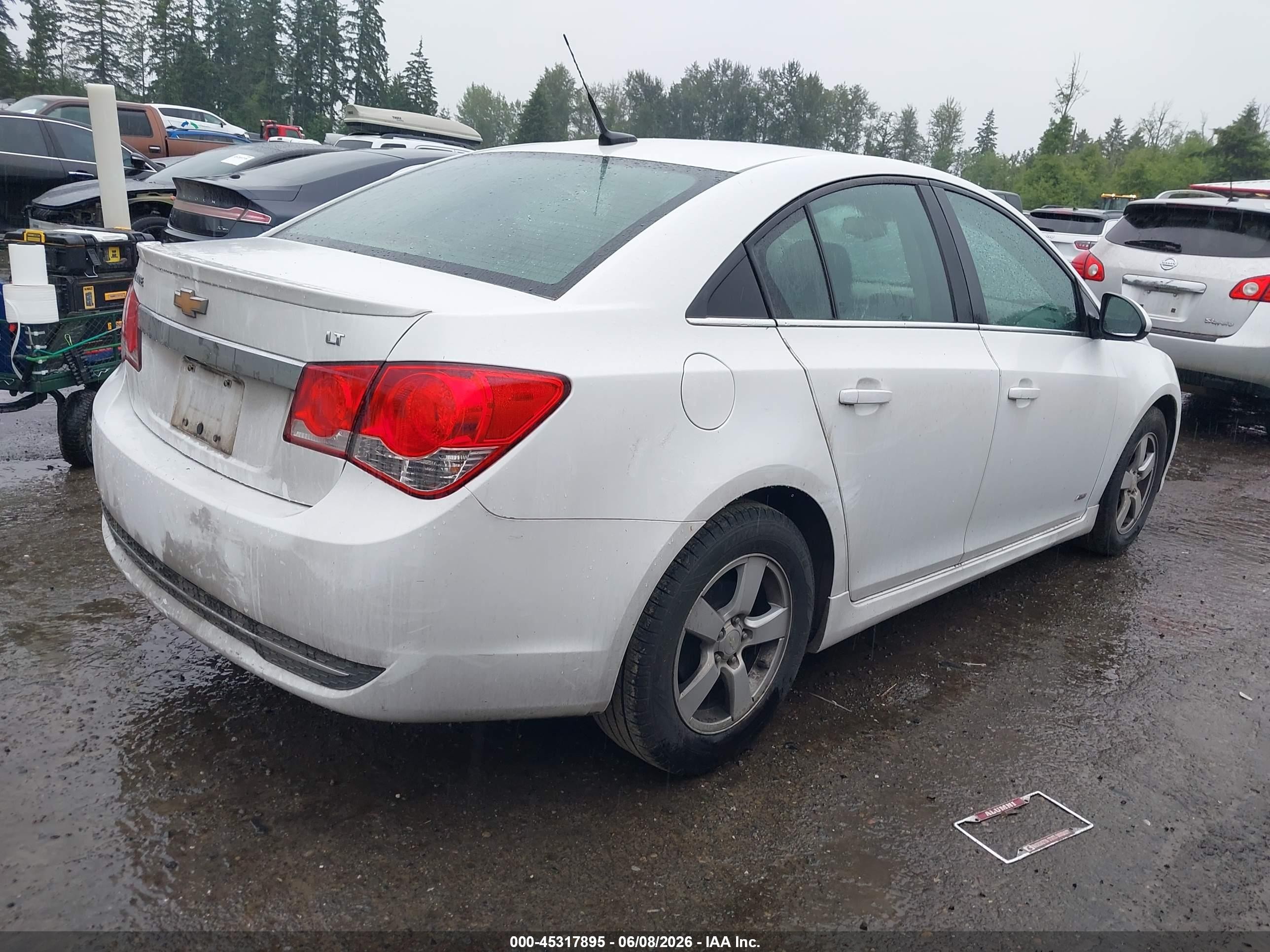 2013 Chevrolet Cruze 1lt Auto White vin: 1G1PC5SB2D7319164