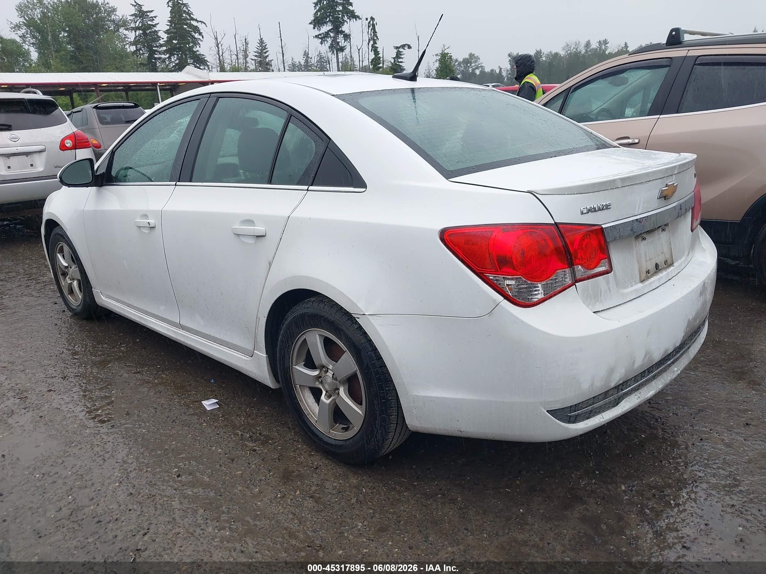 2013 Chevrolet Cruze 1lt Auto White vin: 1G1PC5SB2D7319164