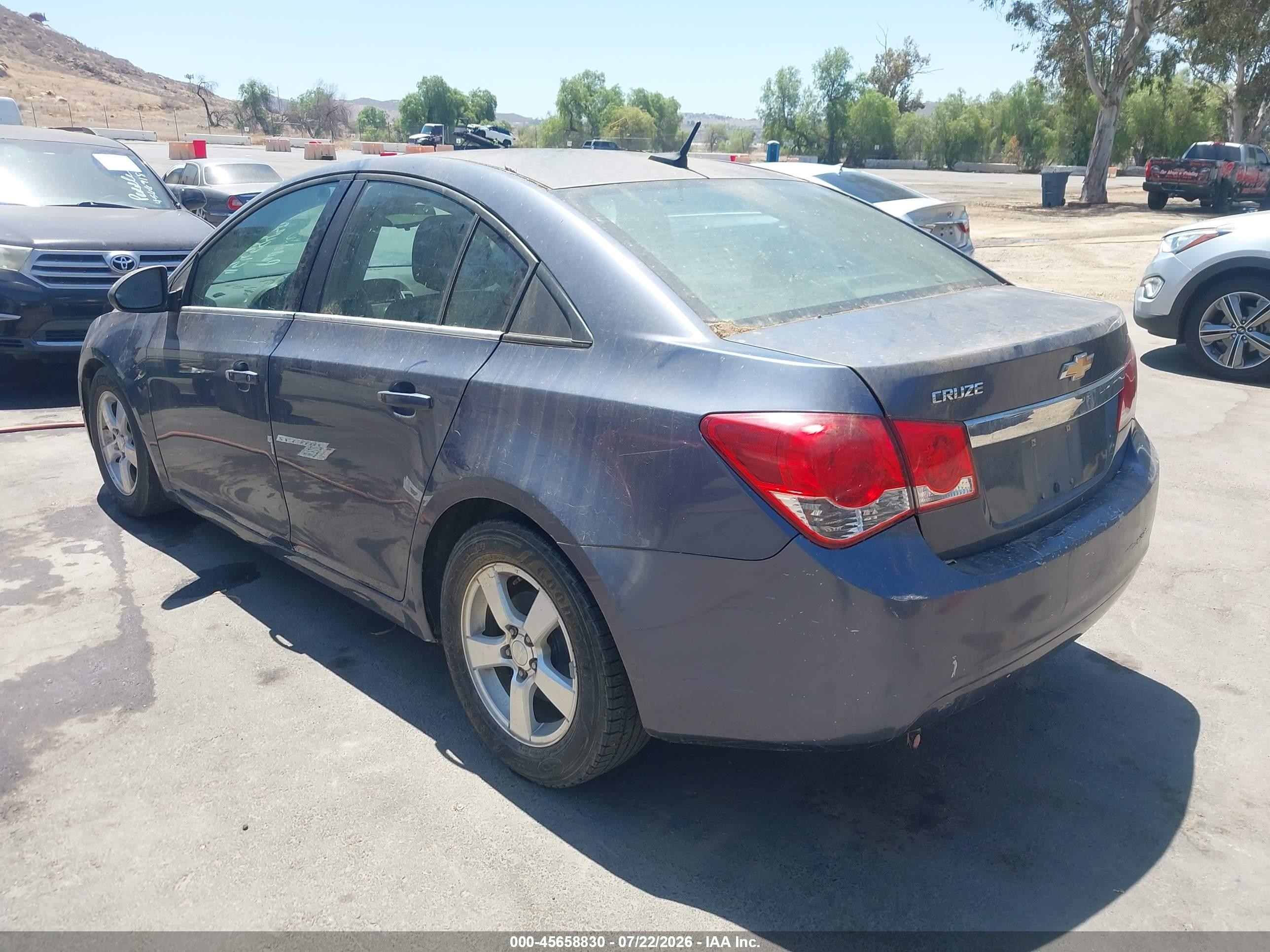 2014 Chevrolet Cruze 1lt Auto Blue vin: 1G1PC5SB2E7115675