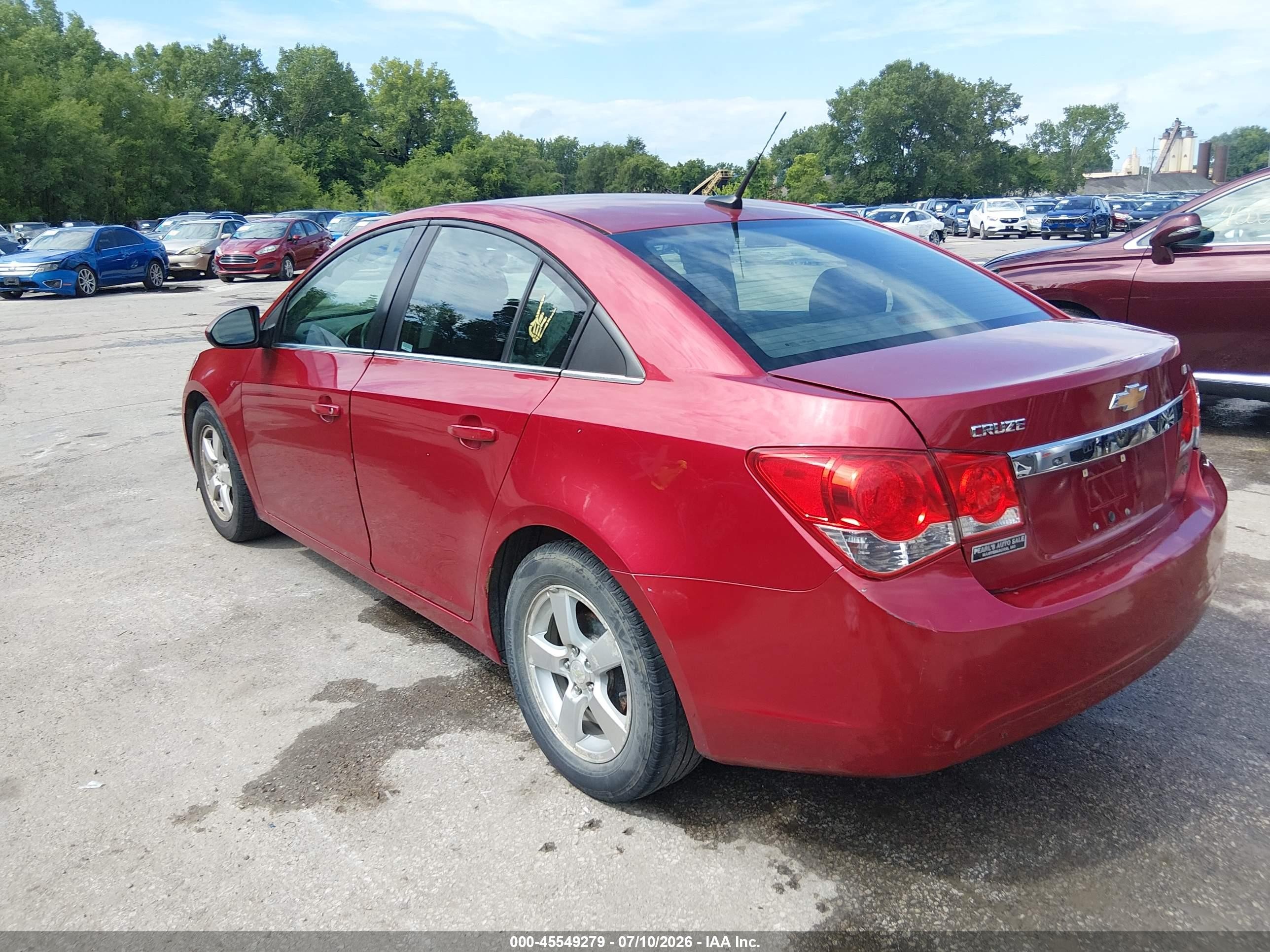 2014 Chevrolet Cruze 1lt Auto Red vin: 1G1PC5SB2E7118821