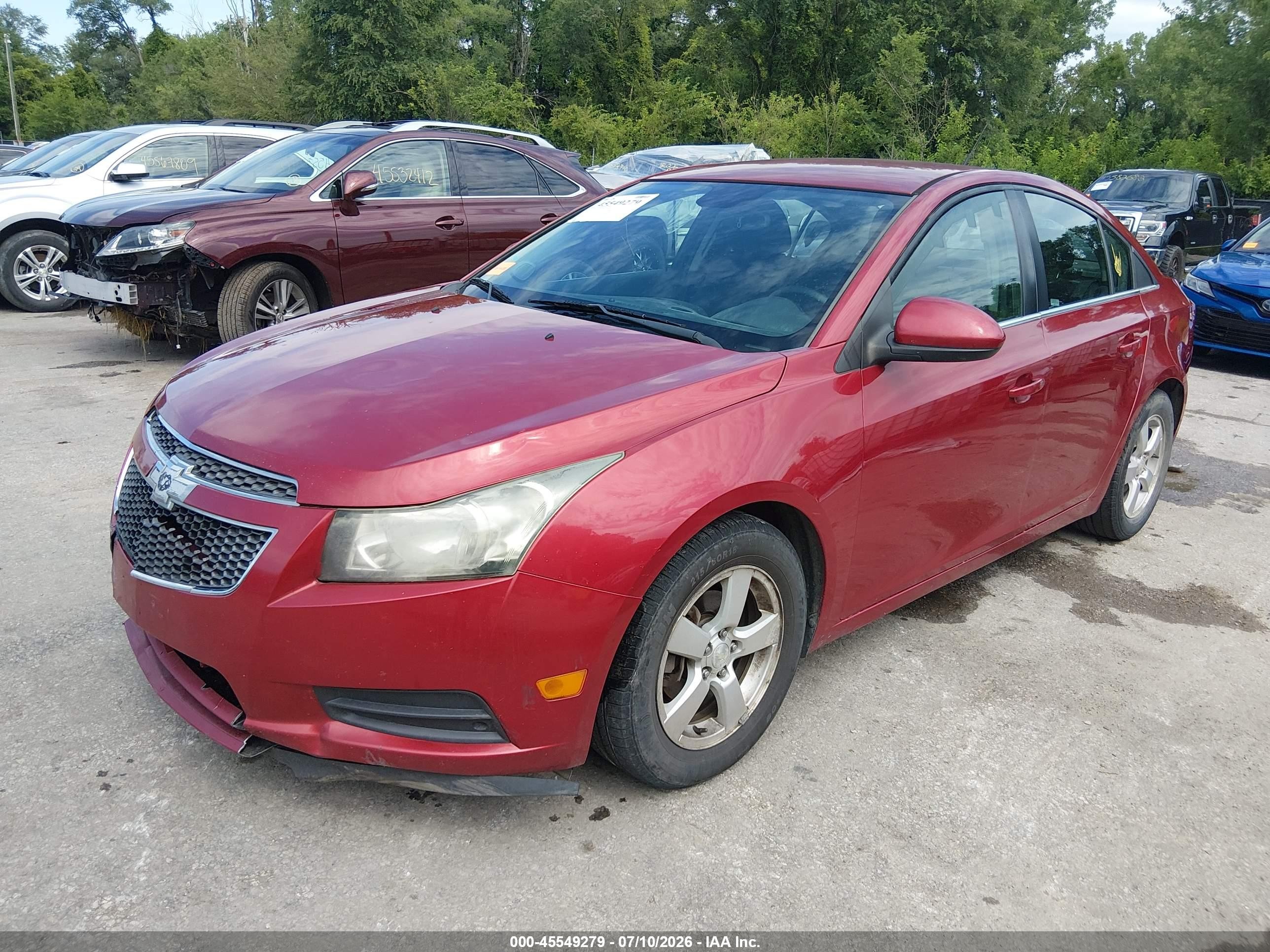 2014 Chevrolet Cruze 1lt Auto Red vin: 1G1PC5SB2E7118821
