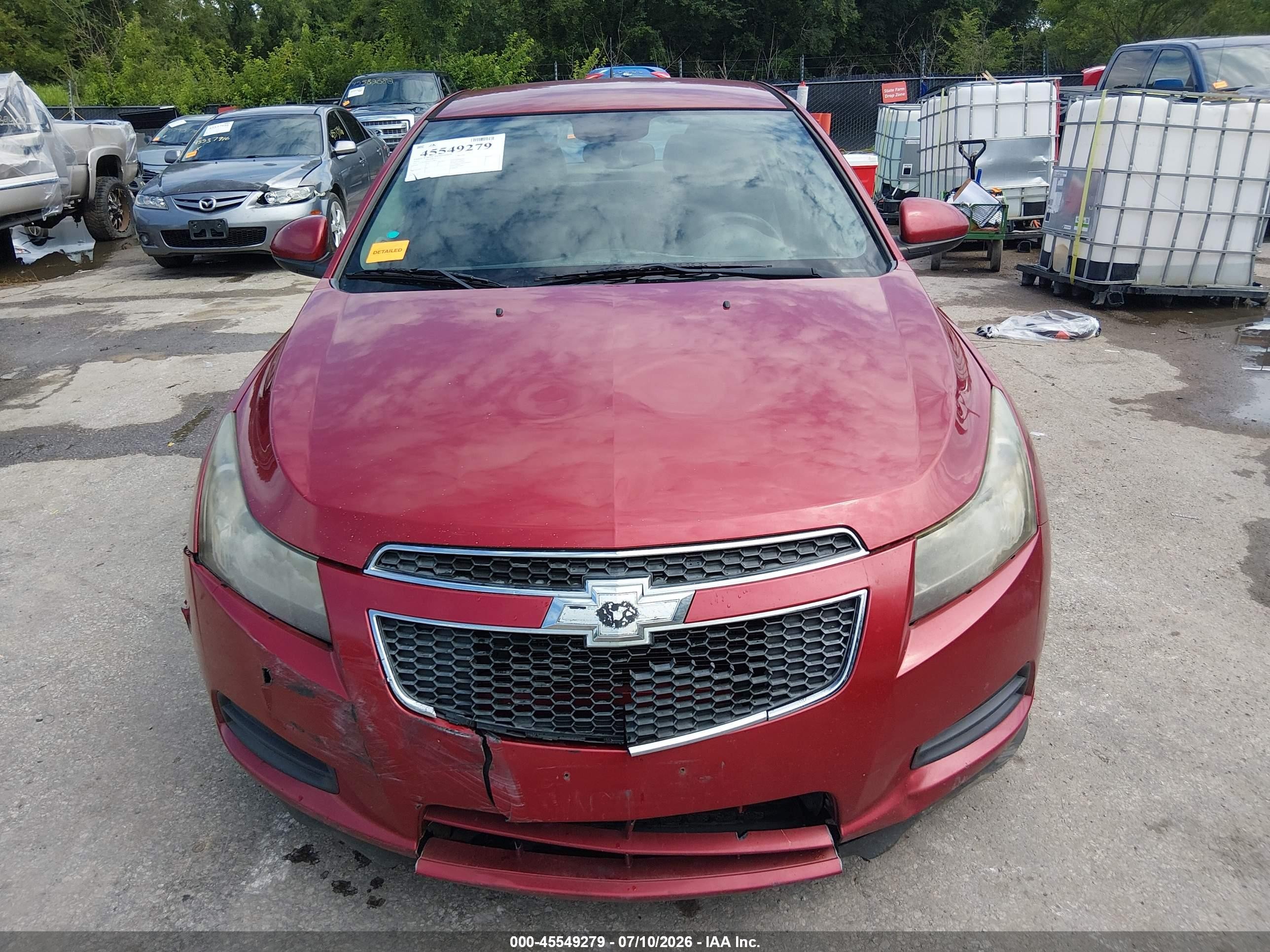 2014 Chevrolet Cruze 1lt Auto Red vin: 1G1PC5SB2E7118821