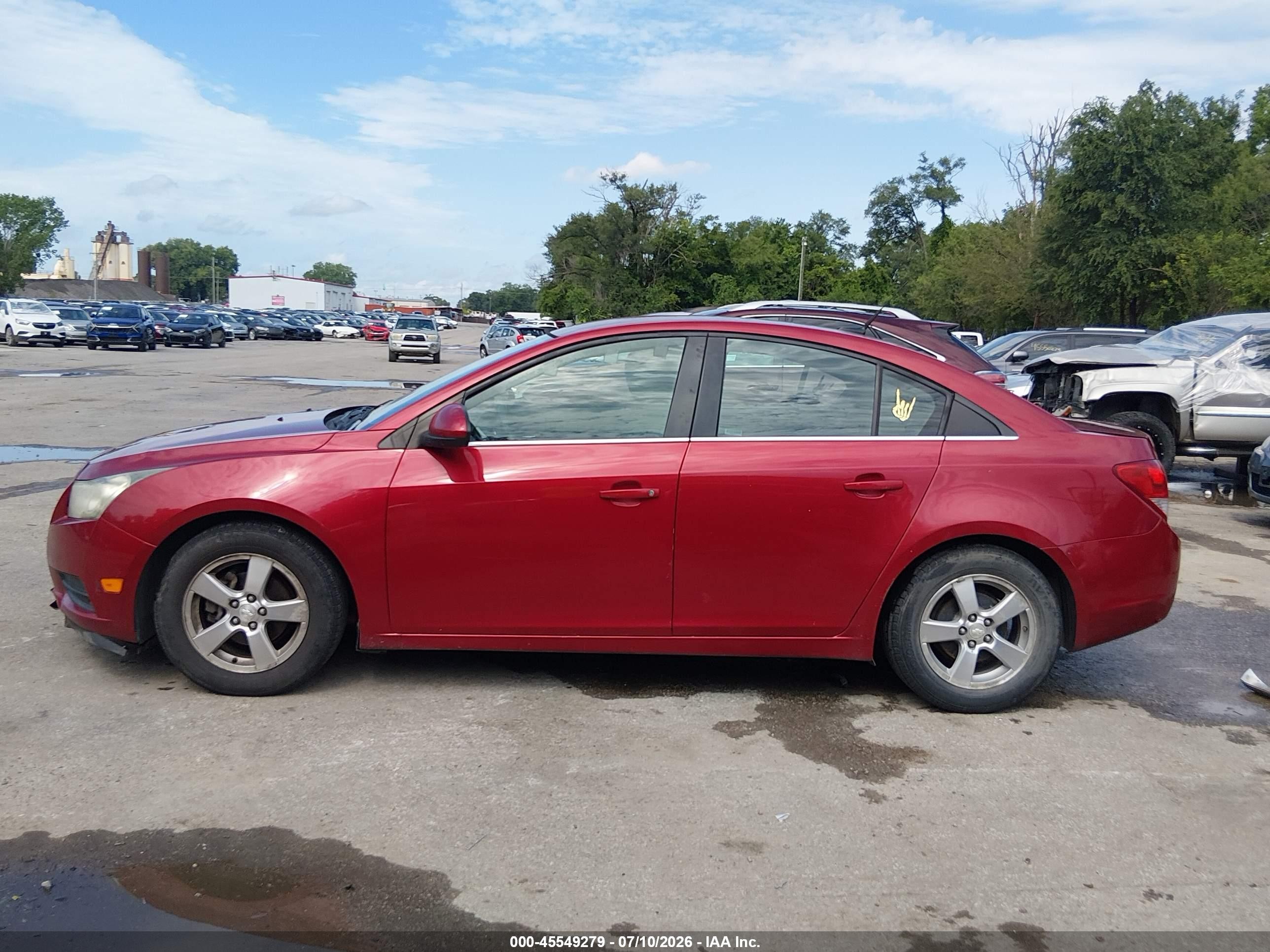 2014 Chevrolet Cruze 1lt Auto Red vin: 1G1PC5SB2E7118821