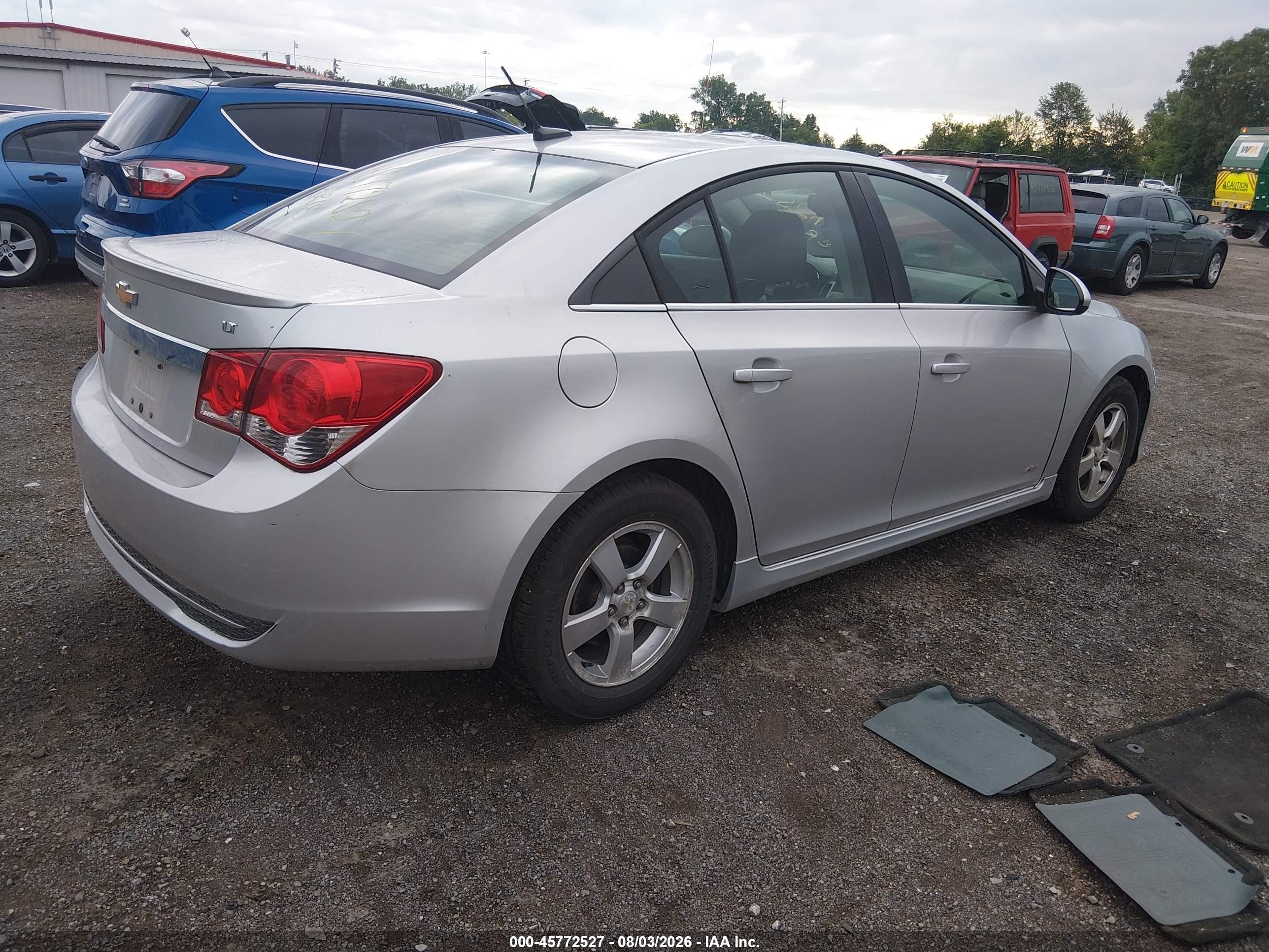 2014 Chevrolet Cruze 1lt Auto Silver vin: 1G1PC5SB2E7143797