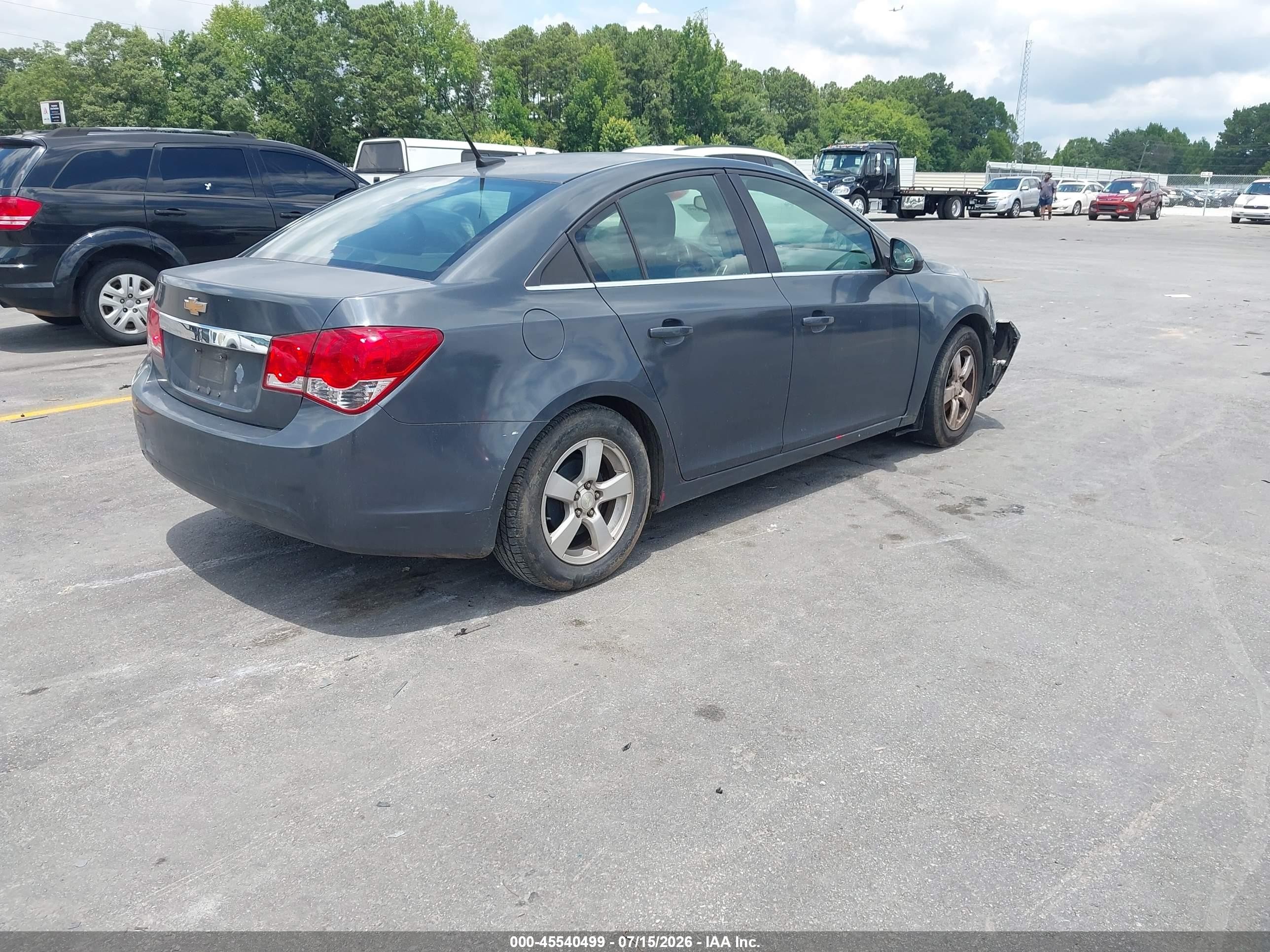 2014 Chevrolet Cruze 1lt Auto Gray vin: 1G1PC5SB2E7155965