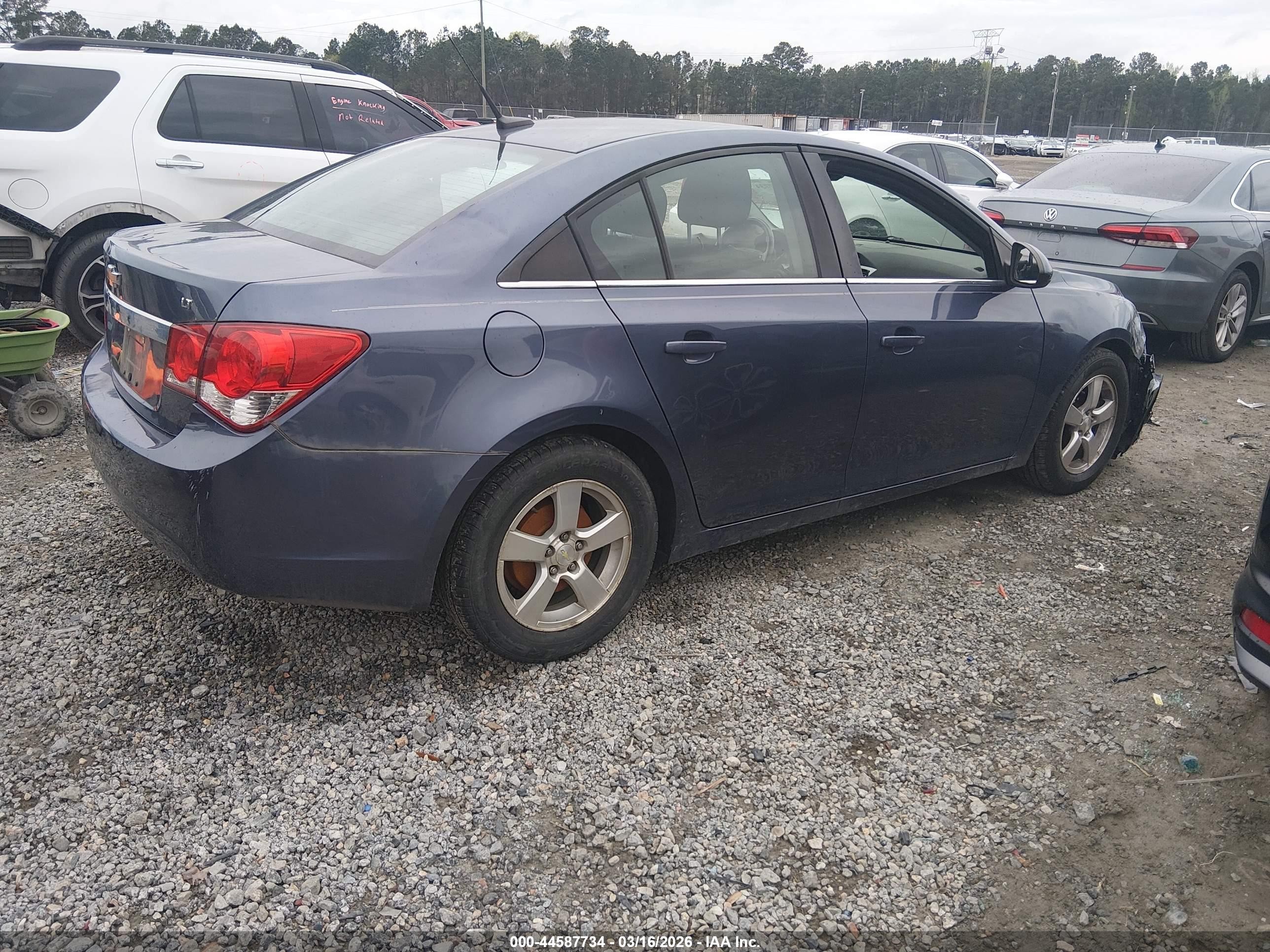 2014 Chevrolet Cruze 1lt Auto Dark Blue vin: 1G1PC5SB2E7164567