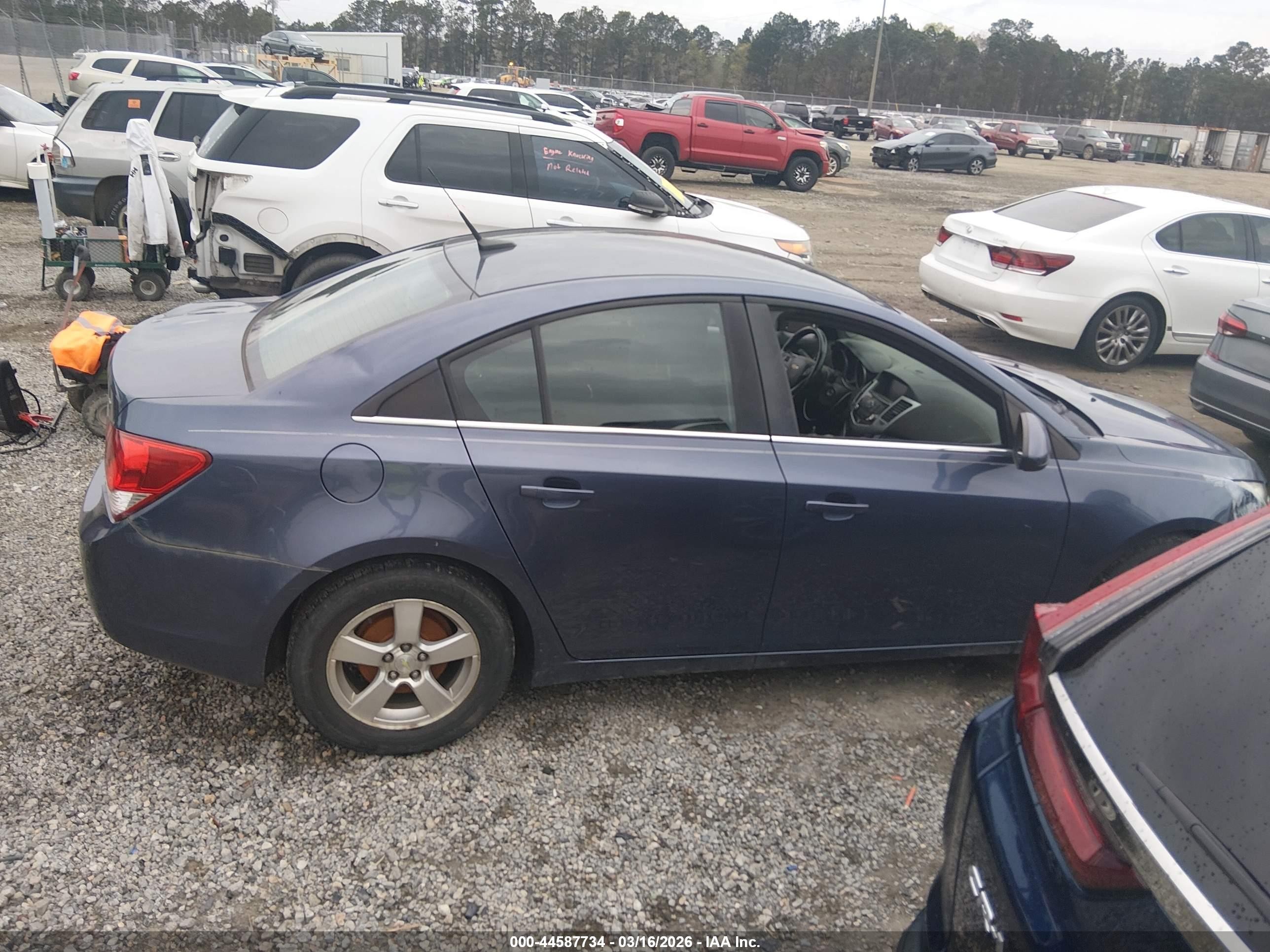 2014 Chevrolet Cruze 1lt Auto Dark Blue vin: 1G1PC5SB2E7164567