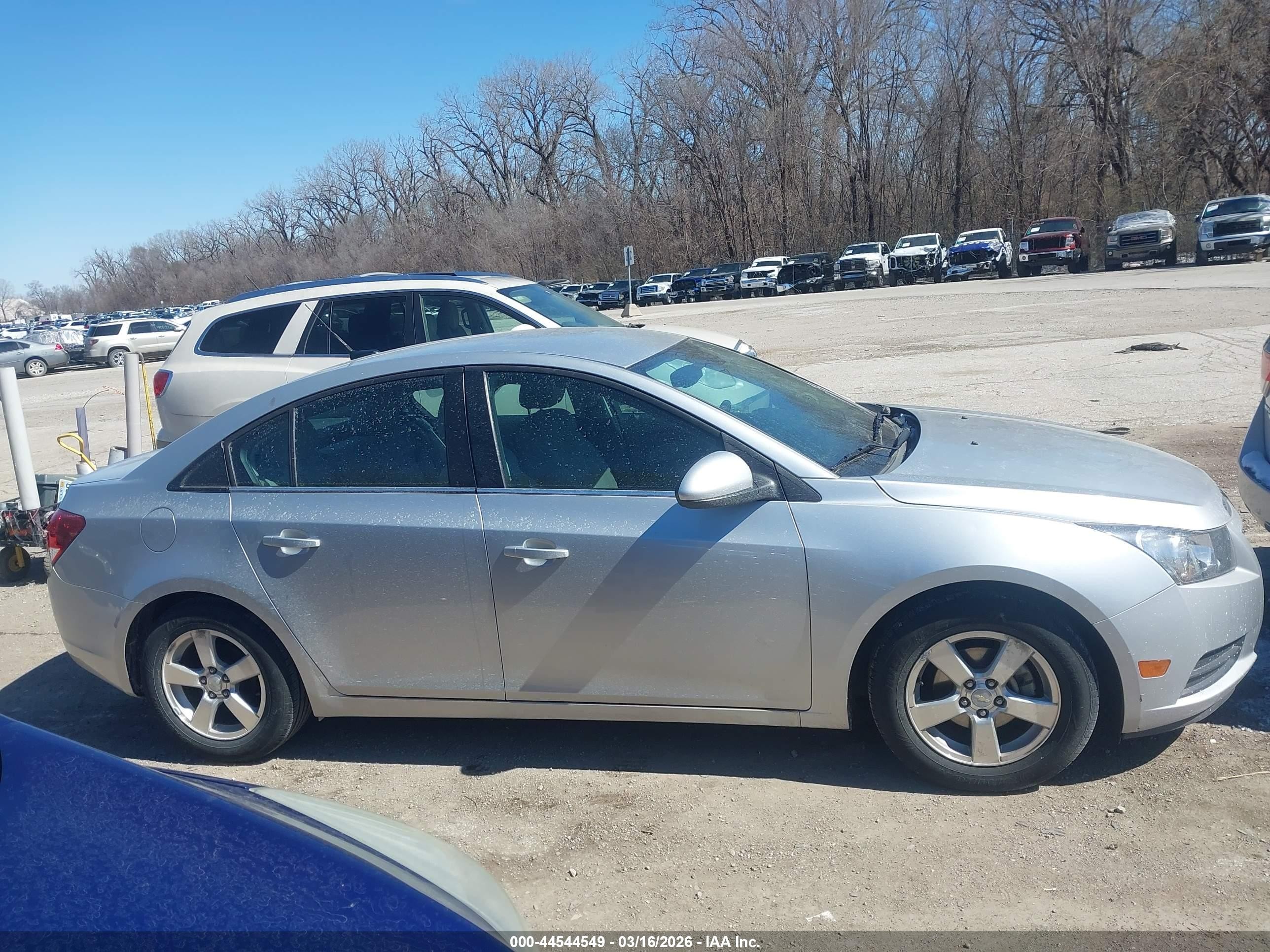 2014 Chevrolet Cruze 1lt Auto Silver vin: 1G1PC5SB2E7167324