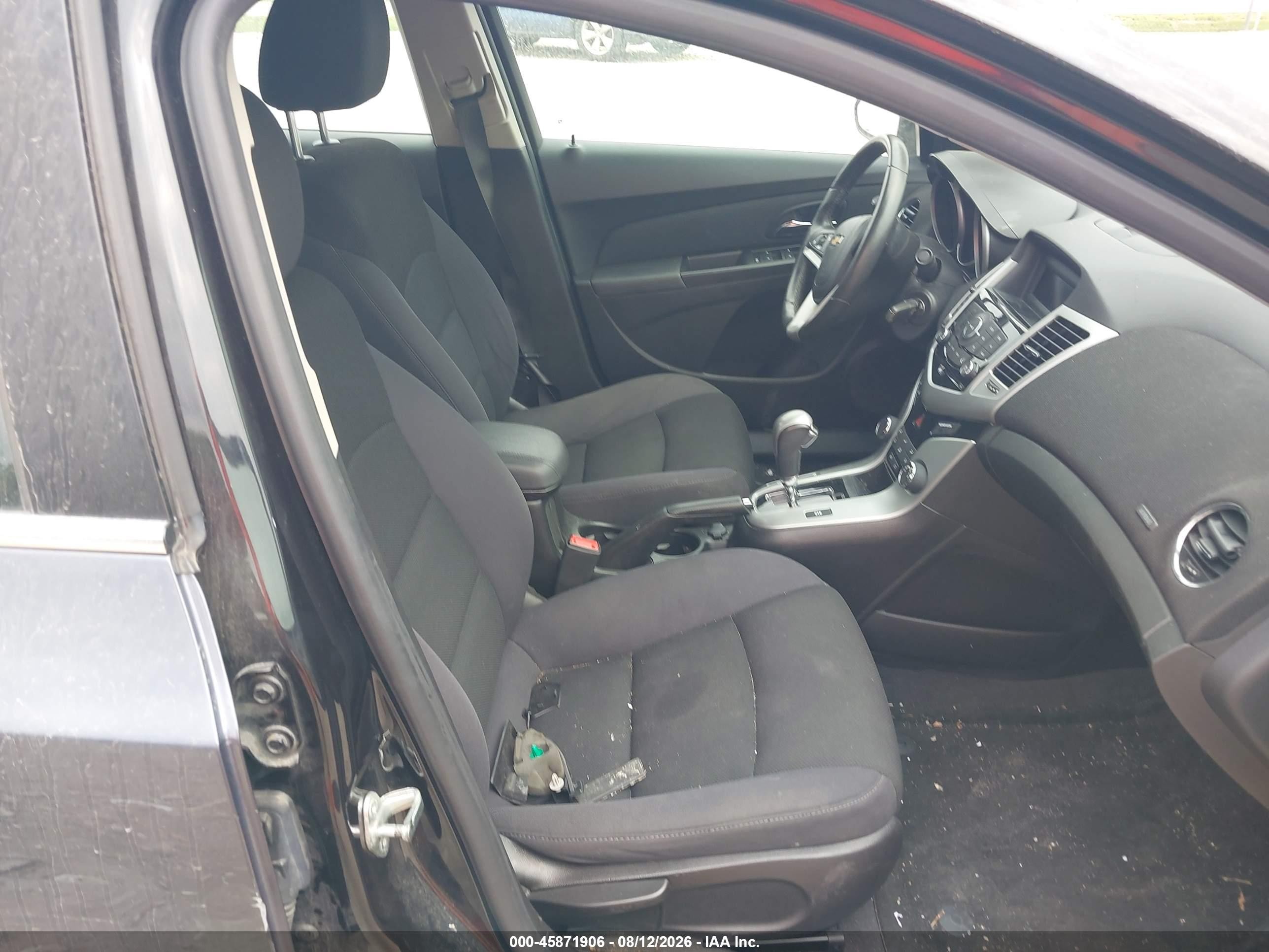 2014 Chevrolet Cruze 1lt Auto Black vin: 1G1PC5SB2E7171583