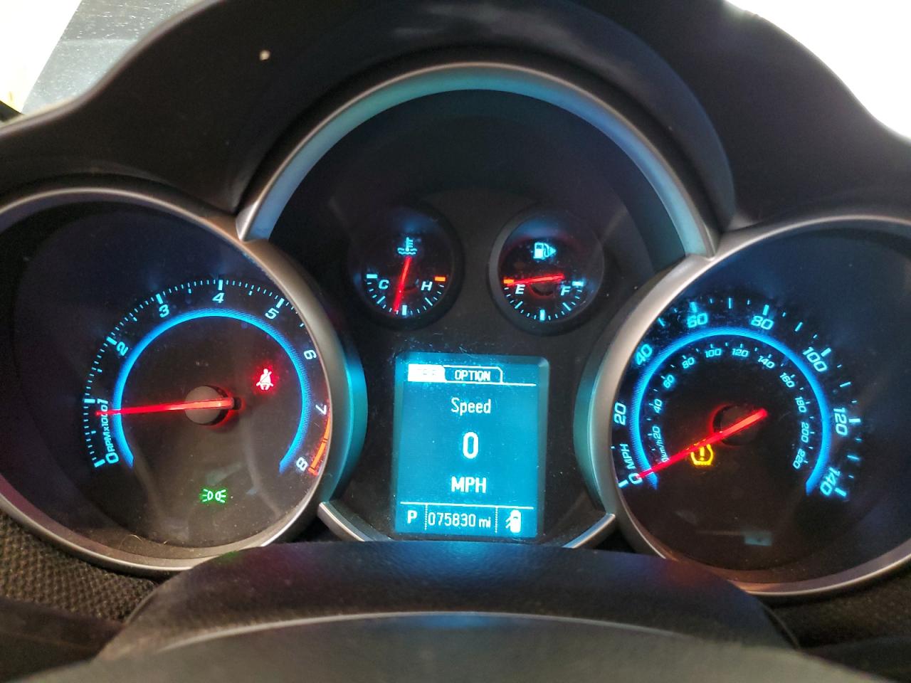 2014 Chevrolet Cruze Lt Blue vin: 1G1PC5SB2E7308974 Damage: Warning - Tire Pressure, On, Unacceptable