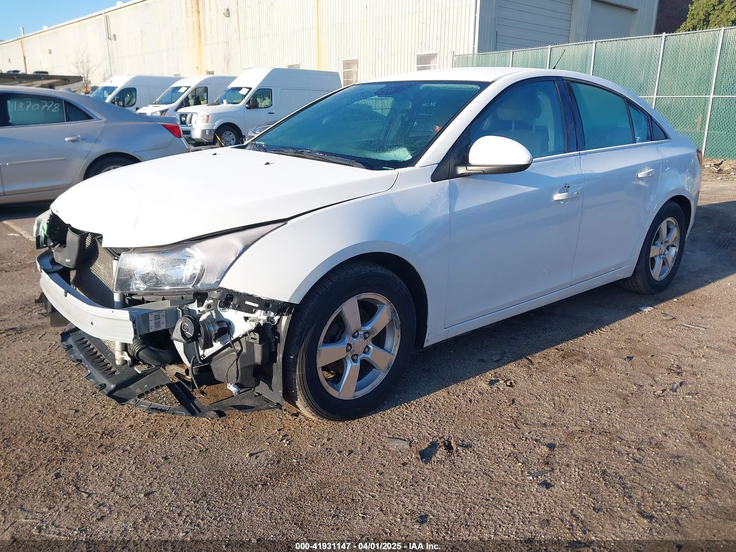 2014 Chevrolet Cruze 1lt Auto White vin: 1G1PC5SB2E7312328