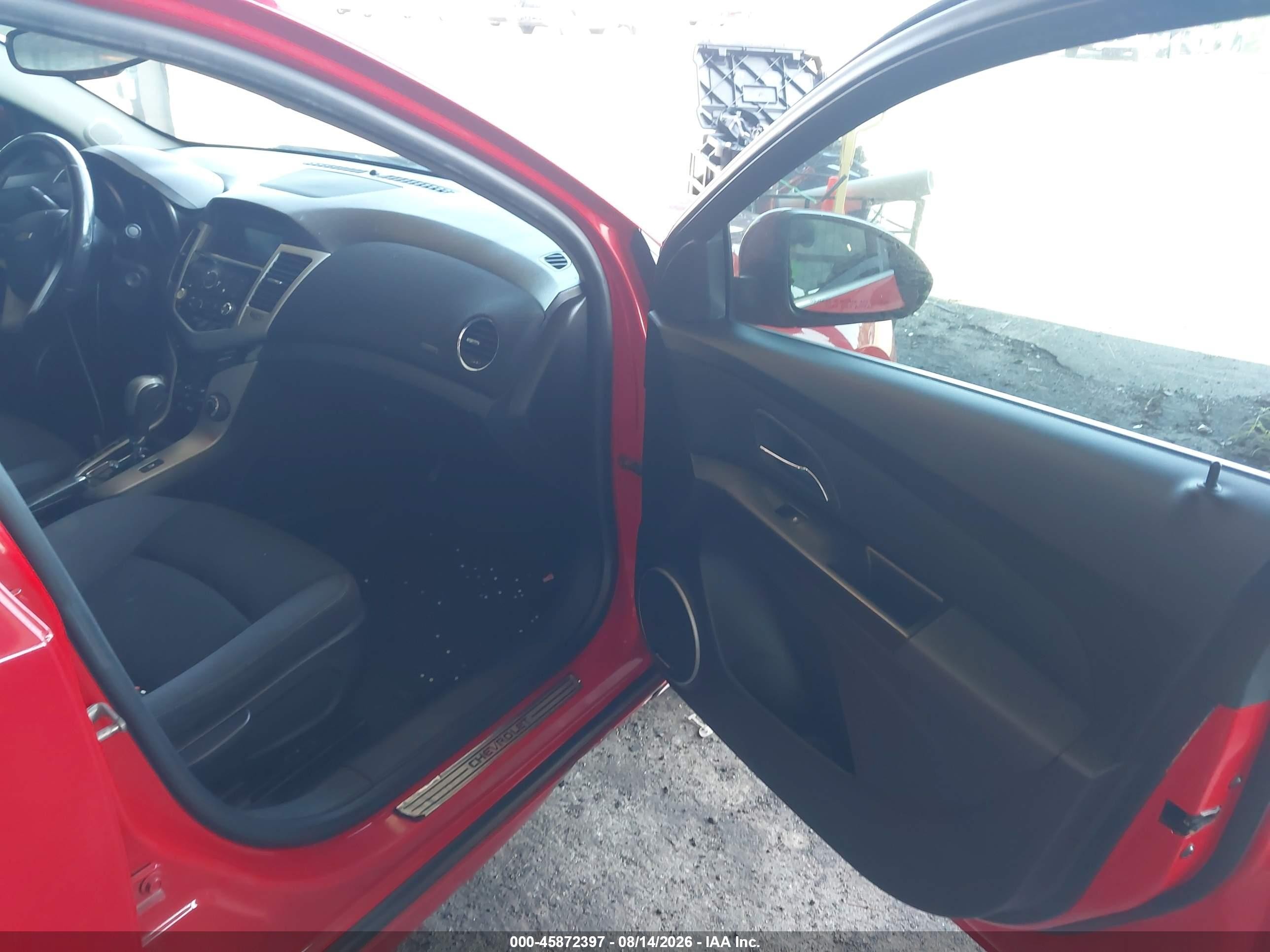 2014 Chevrolet Cruze 1lt Auto Red vin: 1G1PC5SB2E7318629