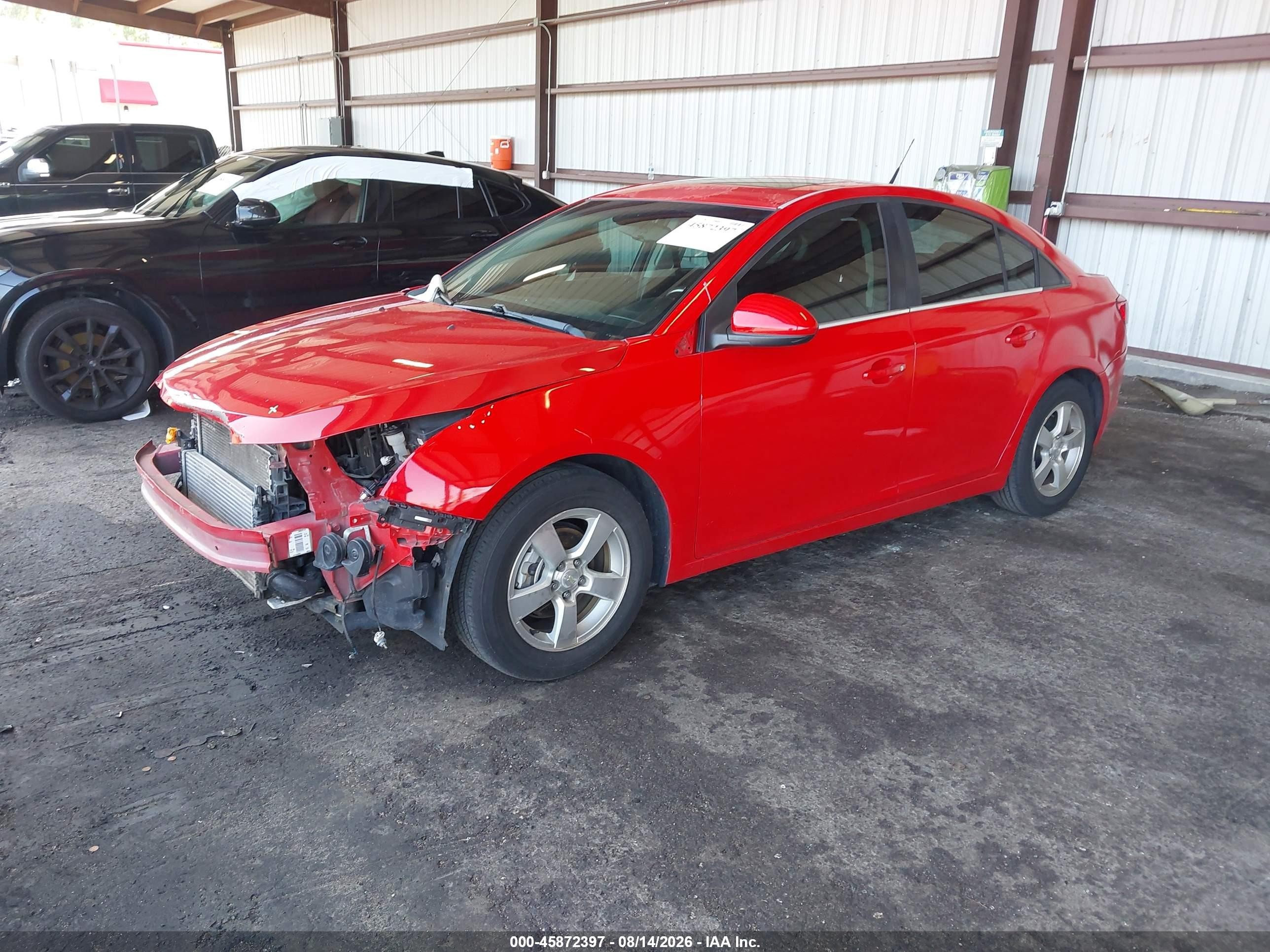 2014 Chevrolet Cruze 1lt Auto Red vin: 1G1PC5SB2E7318629