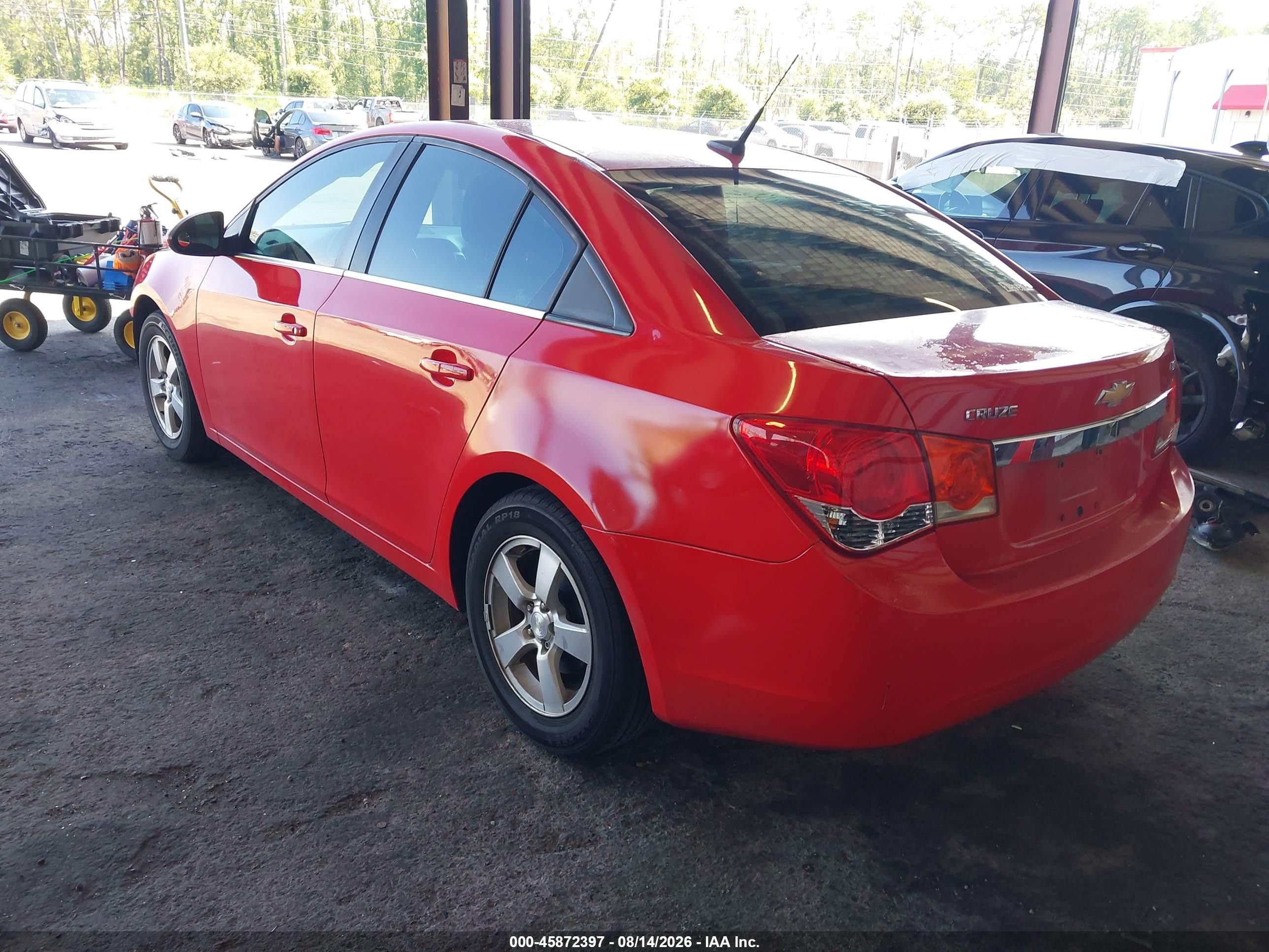 2014 Chevrolet Cruze 1lt Auto Red vin: 1G1PC5SB2E7318629