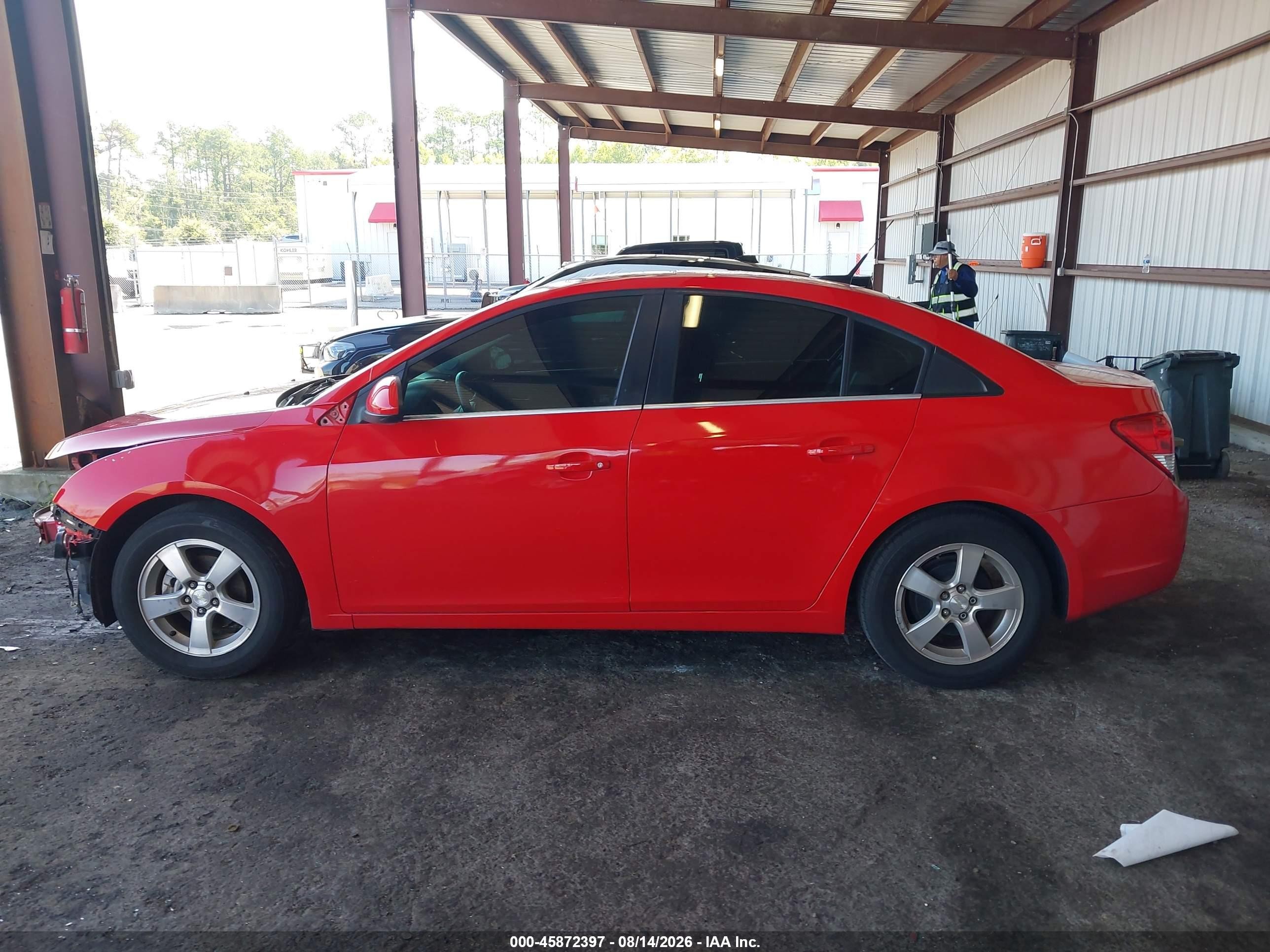 2014 Chevrolet Cruze 1lt Auto Red vin: 1G1PC5SB2E7318629