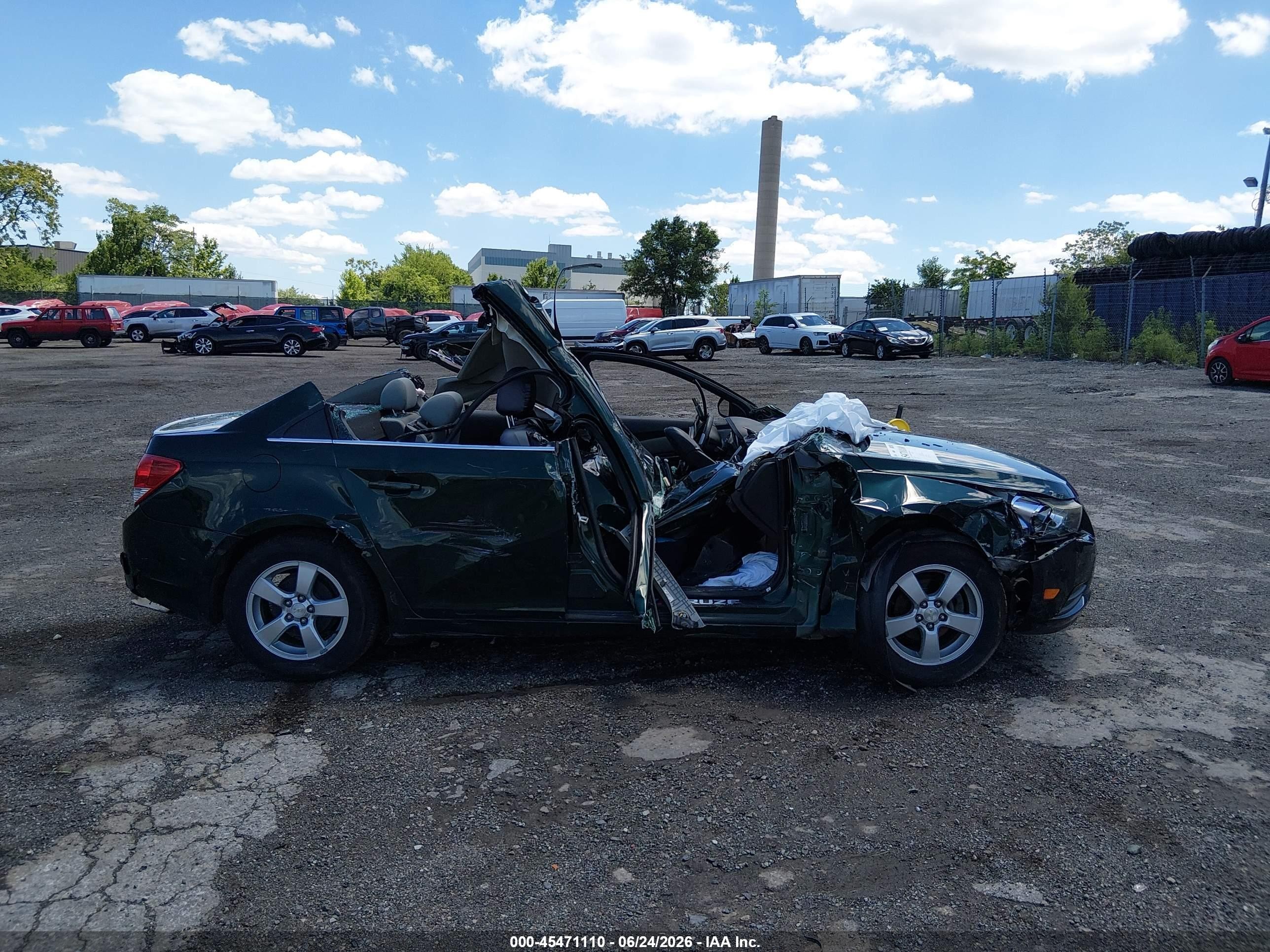 2014 Chevrolet Cruze 1lt Auto Зеленый vin: 1G1PC5SB2E7361500