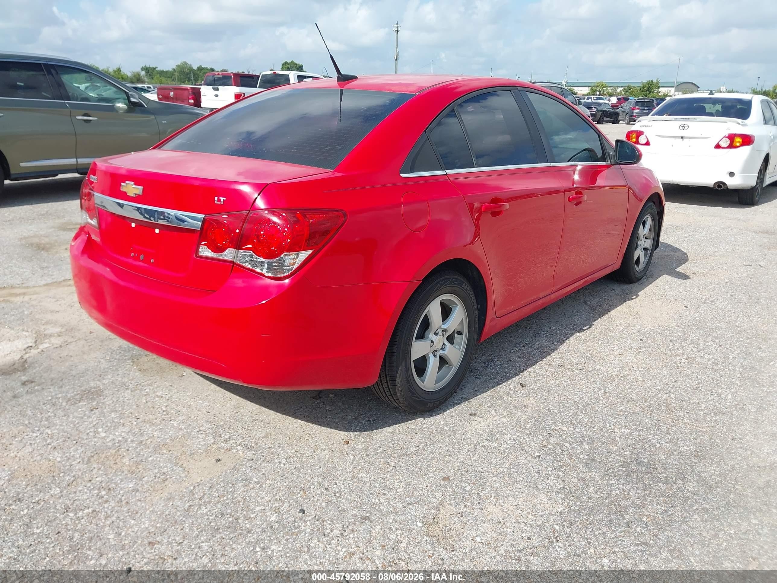 2014 Chevrolet Cruze 1lt Auto Red vin: 1G1PC5SB2E7362162