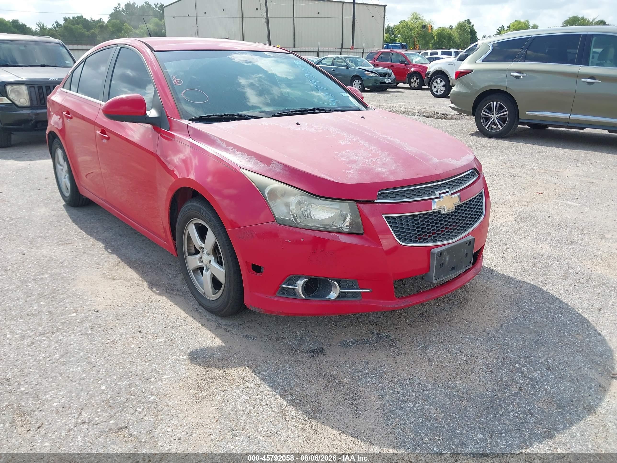 2014 Chevrolet Cruze 1lt Auto Red vin: 1G1PC5SB2E7362162