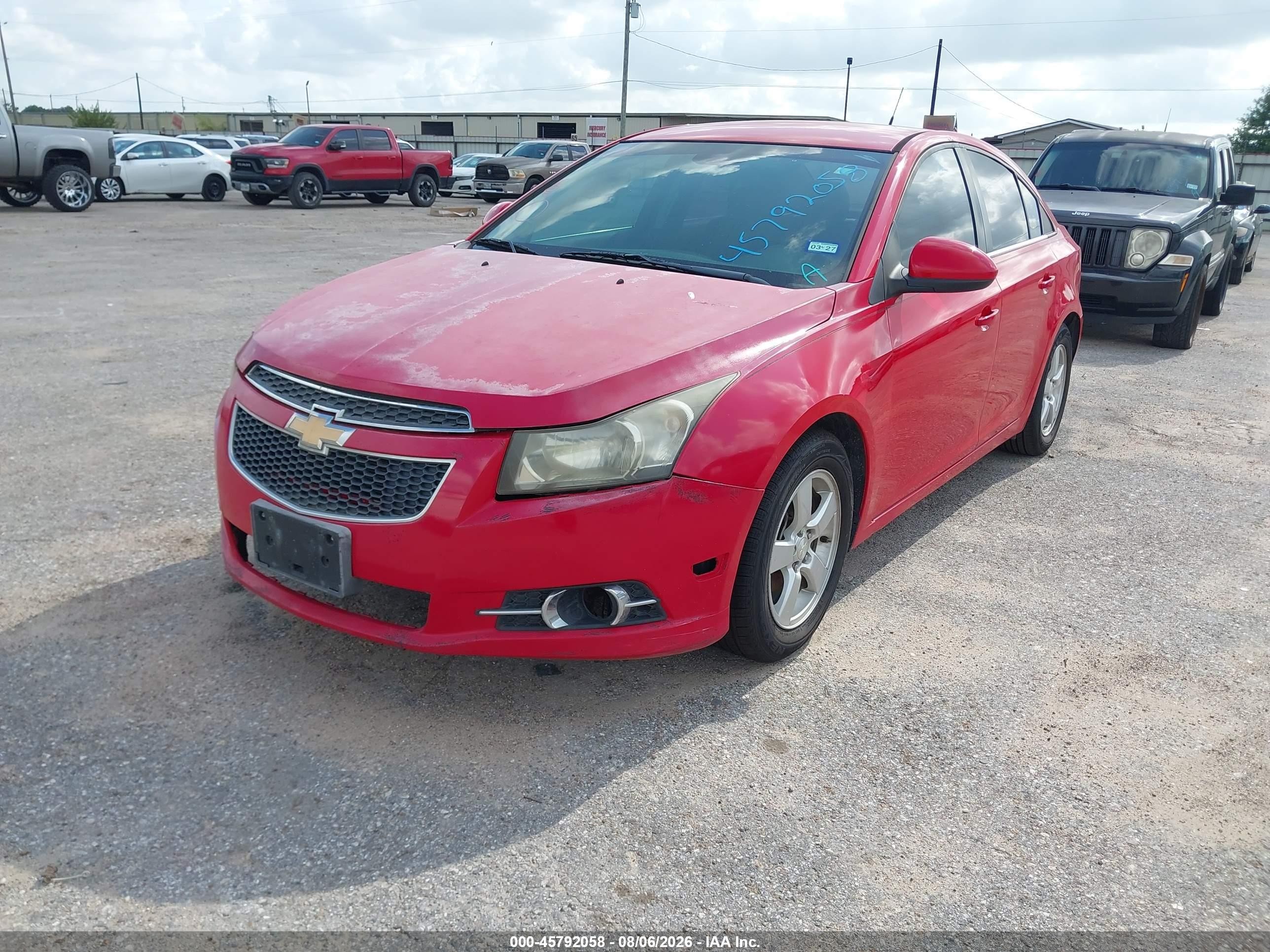 2014 Chevrolet Cruze 1lt Auto Red vin: 1G1PC5SB2E7362162